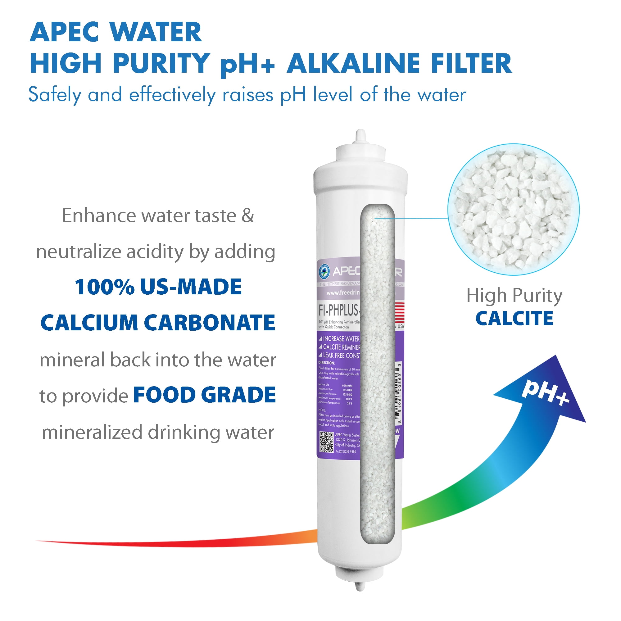 APEC FILTER-MAXCTOP-PH US MADE 90 GPD Complete Replacement Filter Set for ULTIMATE Series Countertop Alkaline Reverse Osmosis Water Filter System - Image 8