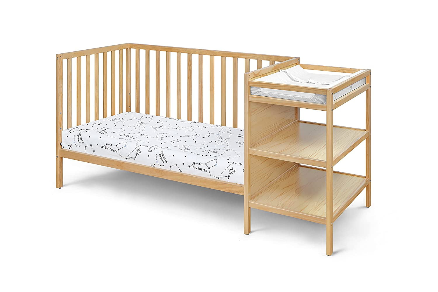 Suite Bebe Palmer 3-in-1 Convertible Crib & Changer Combo in Natural - Image 3