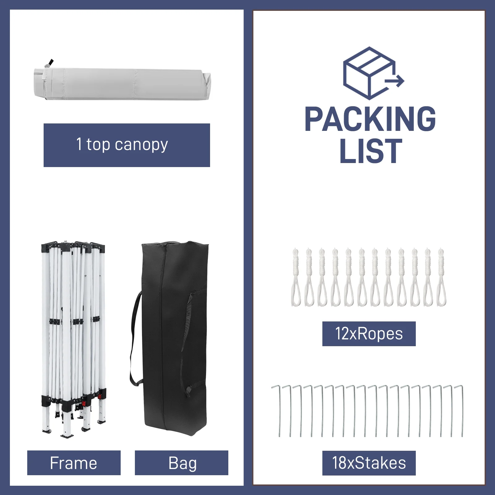 UBesGoo Easy Pop Up Canopy Party Tent, 10 x 20-Feet, White - Image 3