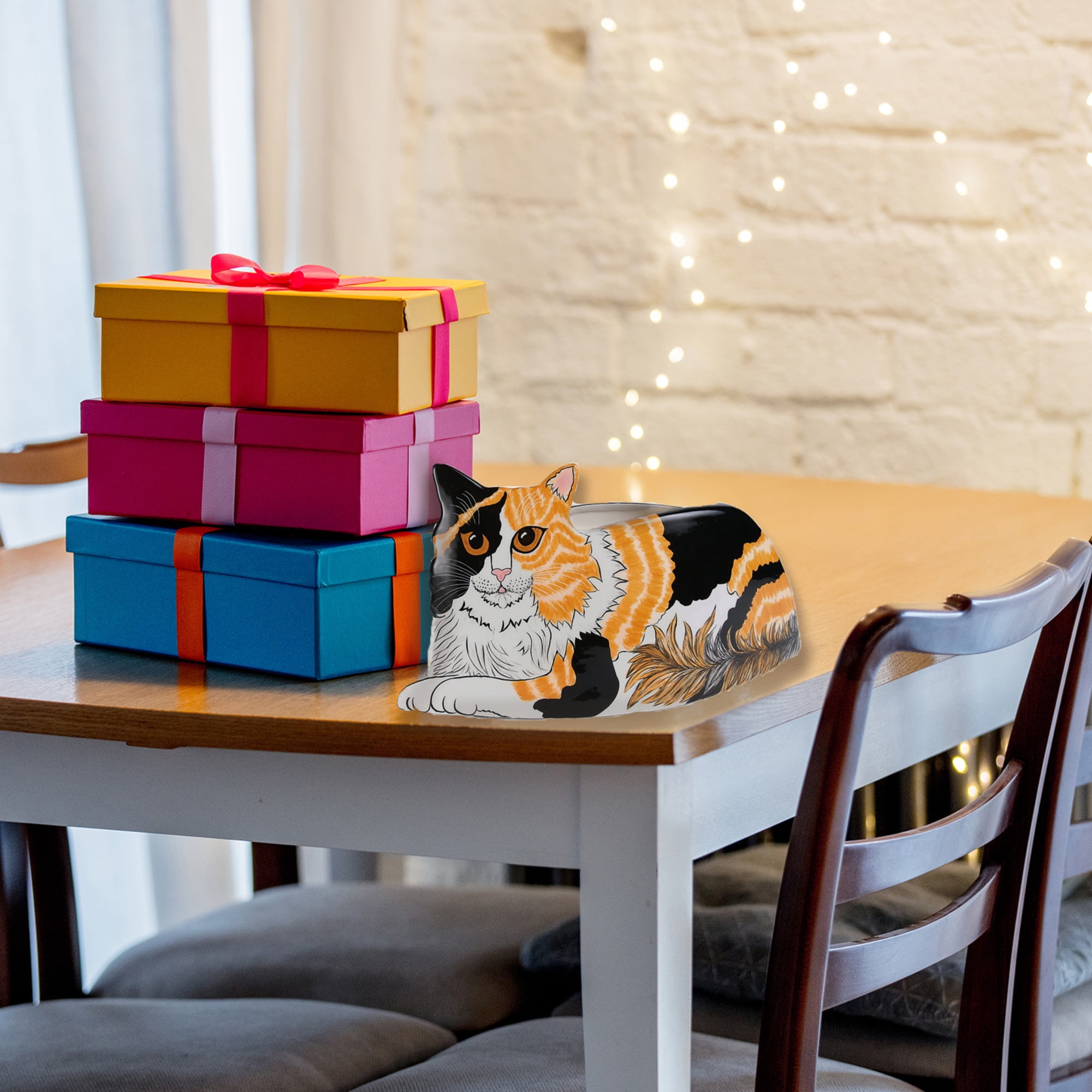 Rescue Me Now Pavilion Gift, Calico Cat Planter Vase, 6-1/2-Inch Tall - Image 3