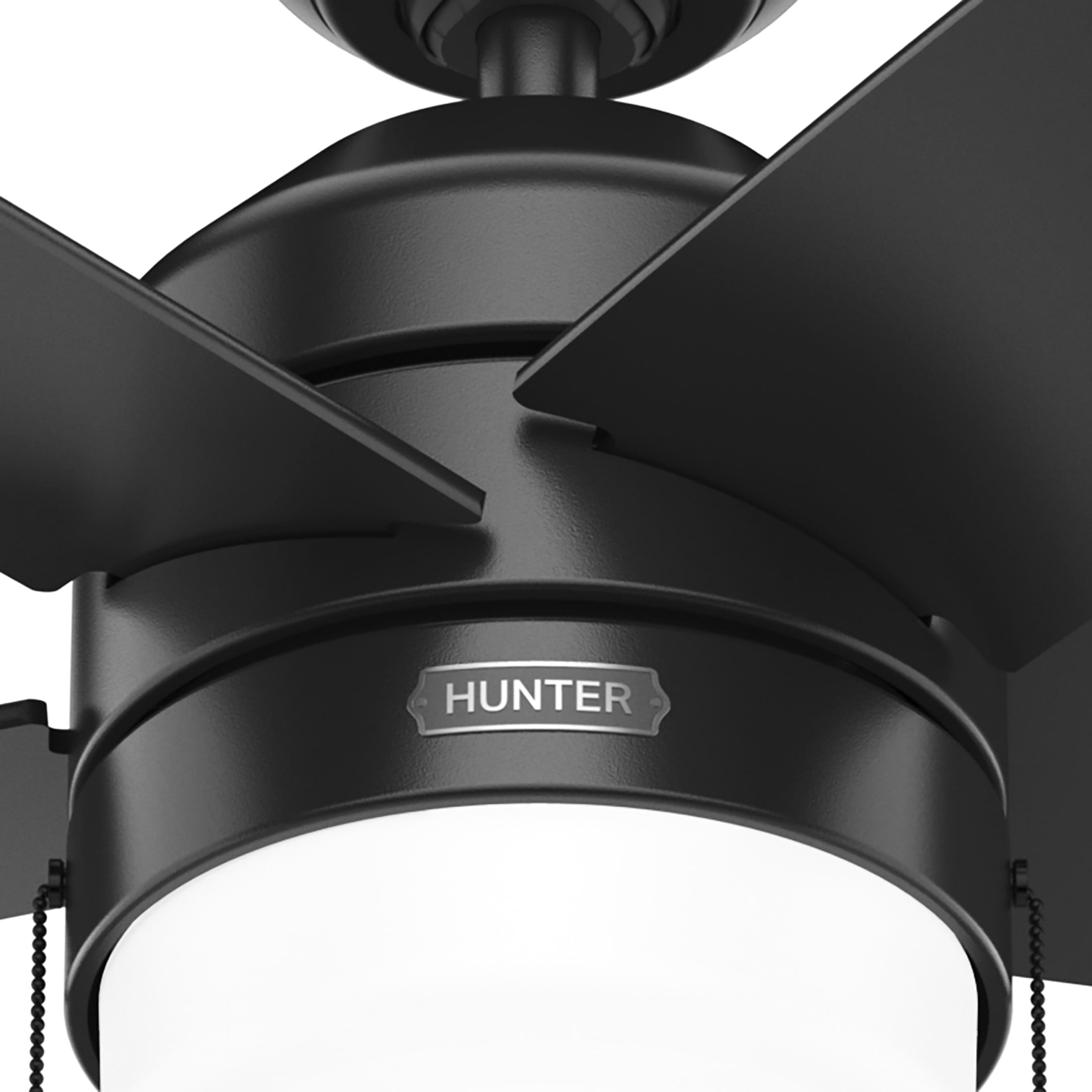 Hunter - Bardot Indoor Ceiling Fan With Light, 52-inch, Matte Black, Modern-style, 3-speed WhisperWind Motor, 52491, for living rooms, bedrooms, home offices, kitchens - Image 11