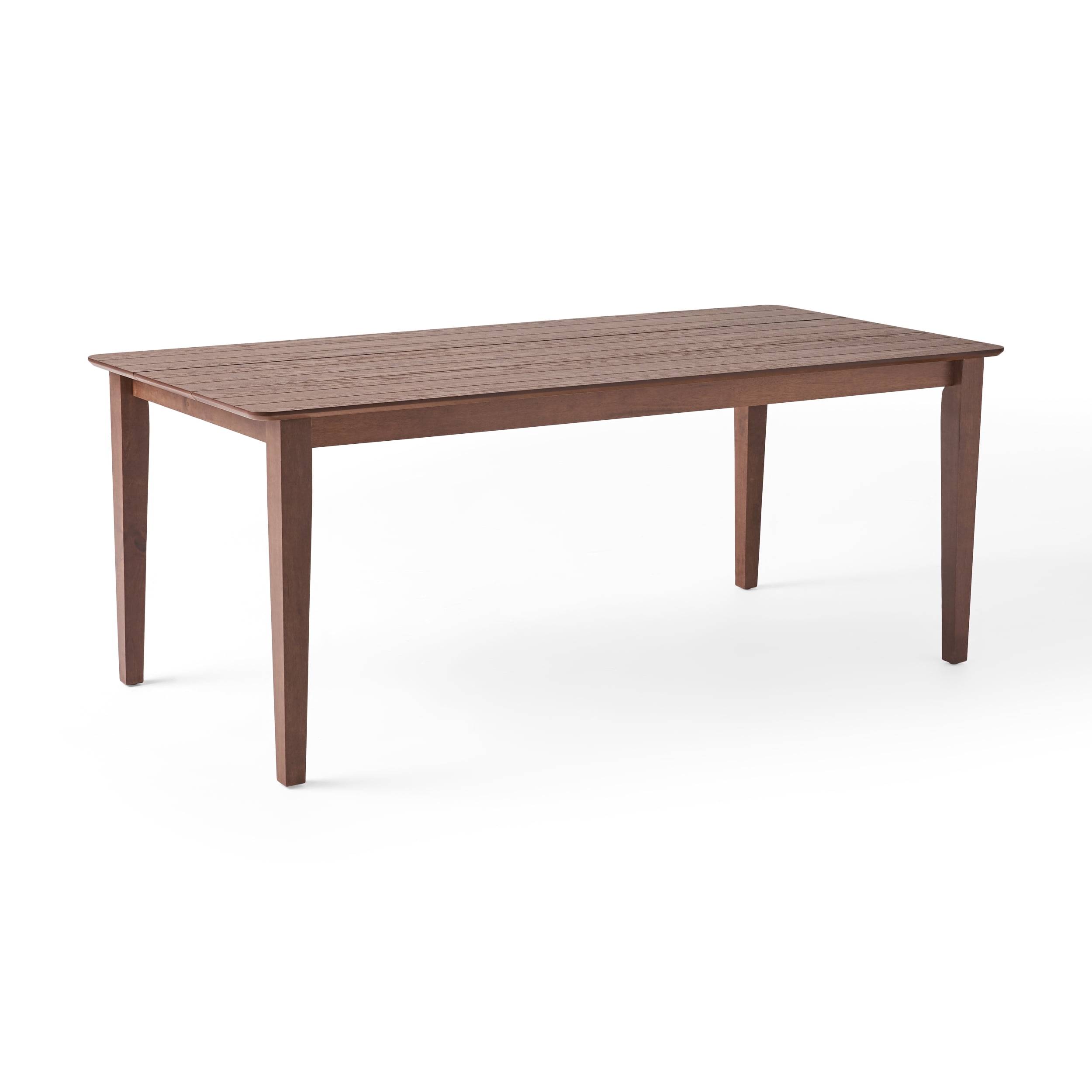 Noble House Lylah Indoor Rectangular 8 Seat Farmhouse Dining Table, Walnut Finish - Image 5