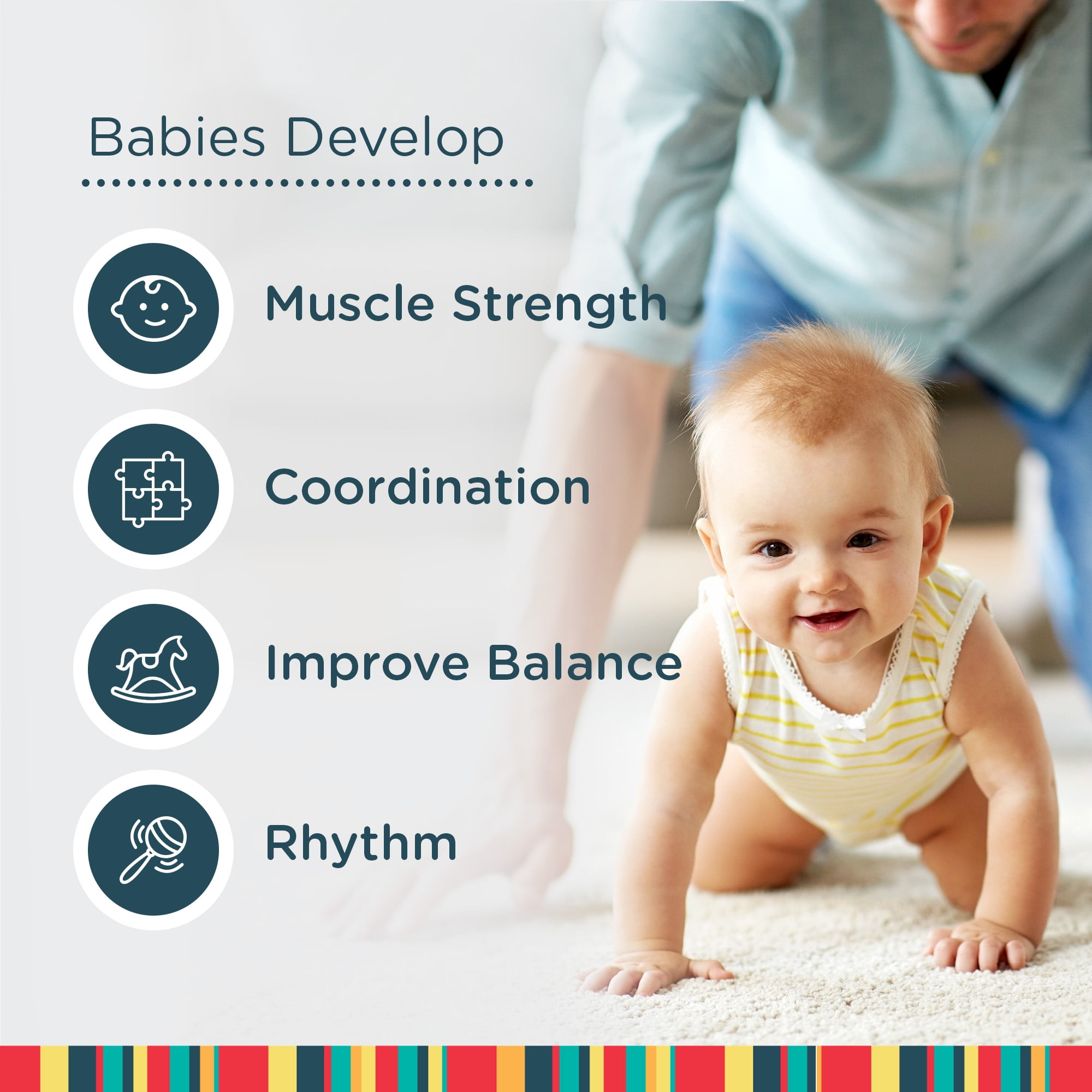 Jolly Jumper *Classic* with Stand - The Original Exerciser and Your Alternative to Activity Centers and Baby Bouncers. Trusted by Parents, Loved by Babies for over 75 Years. - Image 6