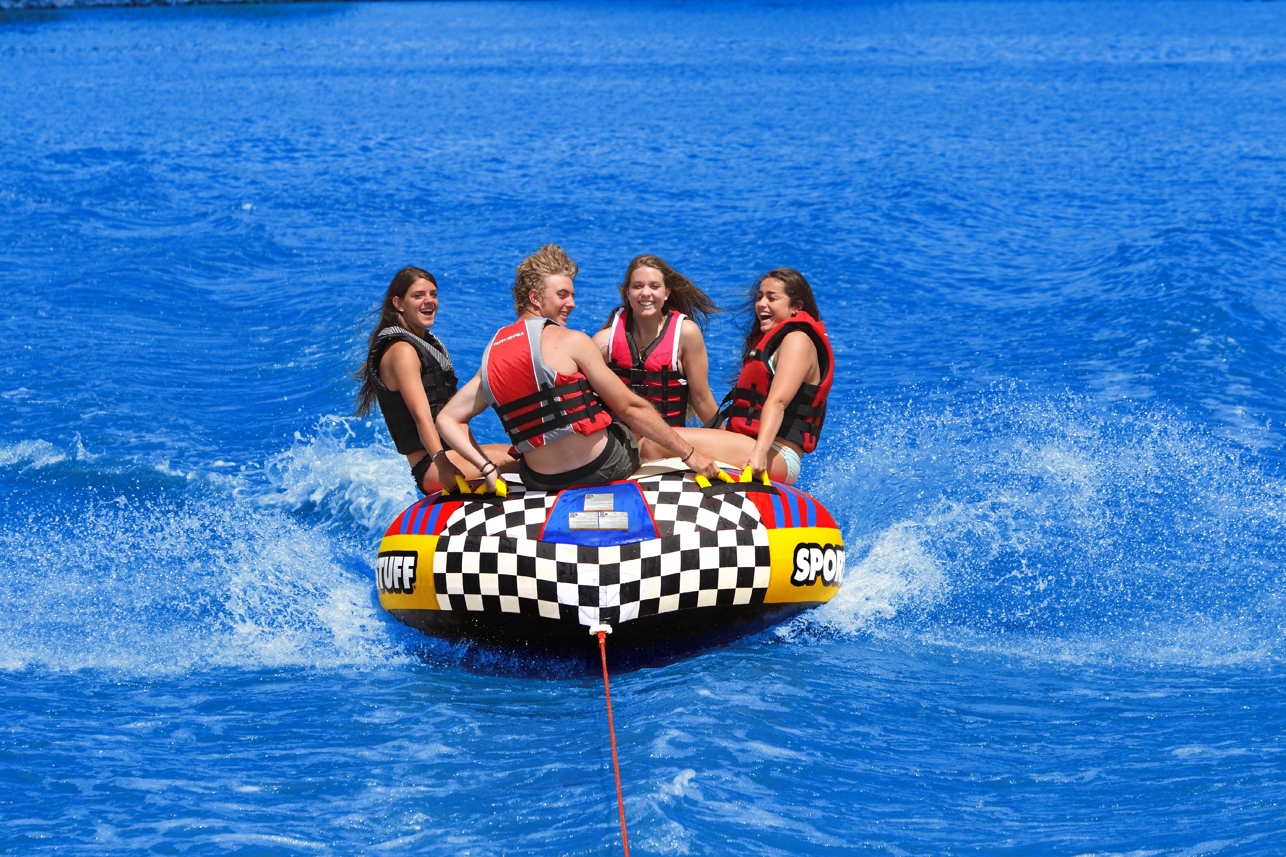 Sportsstuff Big Bertha 53-1329 Towable 1-4 Person Boat Lake Water Sports Tube - Image 2