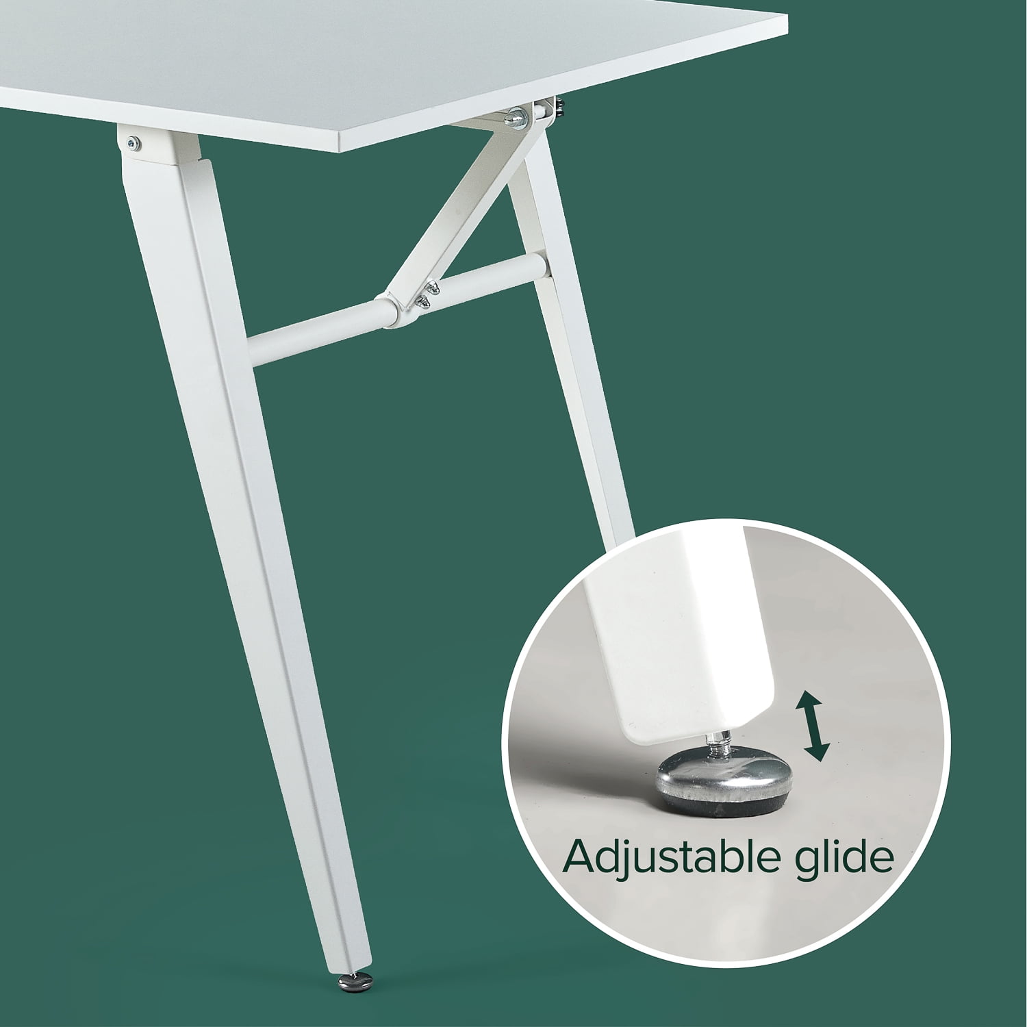 Zinus Lindy Folding Desk 63" x 29" Computer Desk, Workstation Table - Image 6