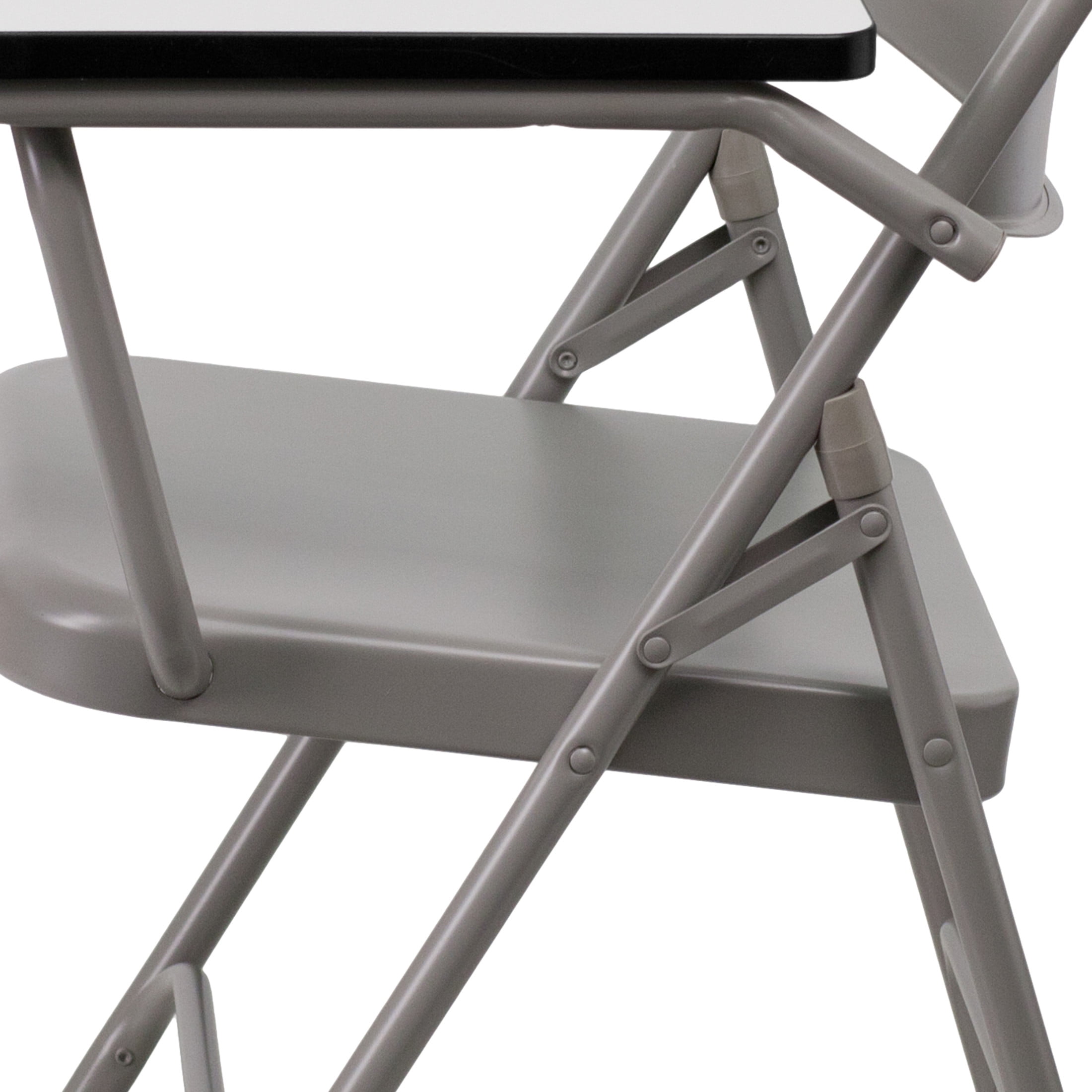 Flash Furniture Ralph Premium Steel Folding Chair with Left Handed Tablet Arm - Image 2