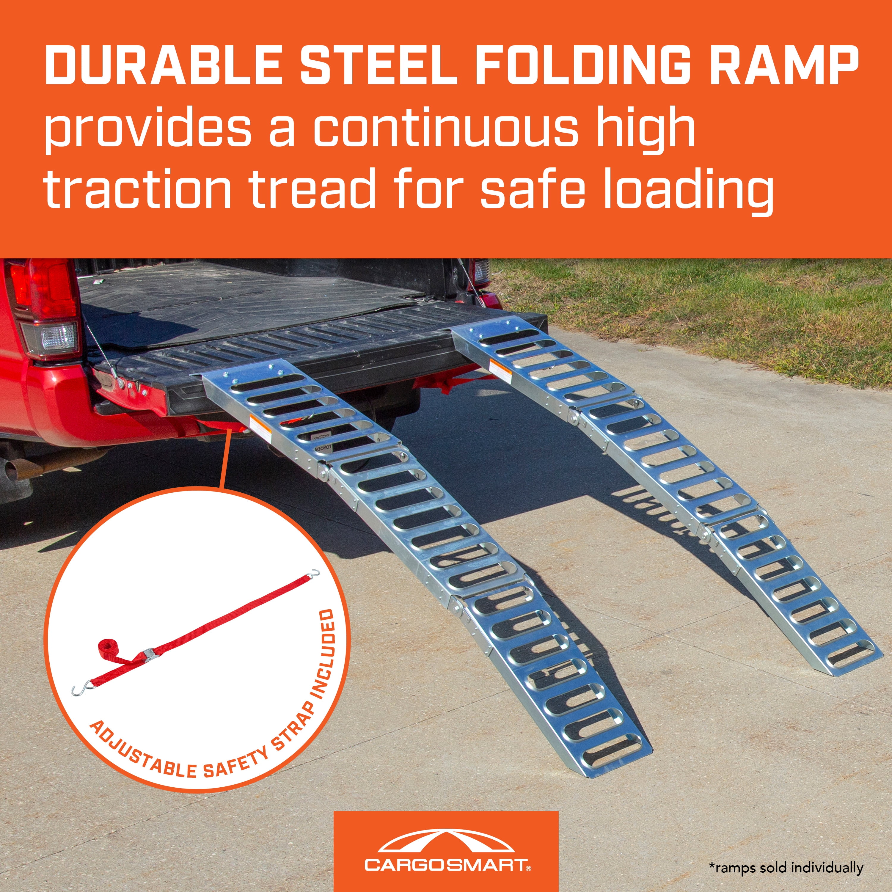 CargoSmart Steel Tri-Fold Loading Ramp 9in x 72in 500 lb Capacity - Image 13