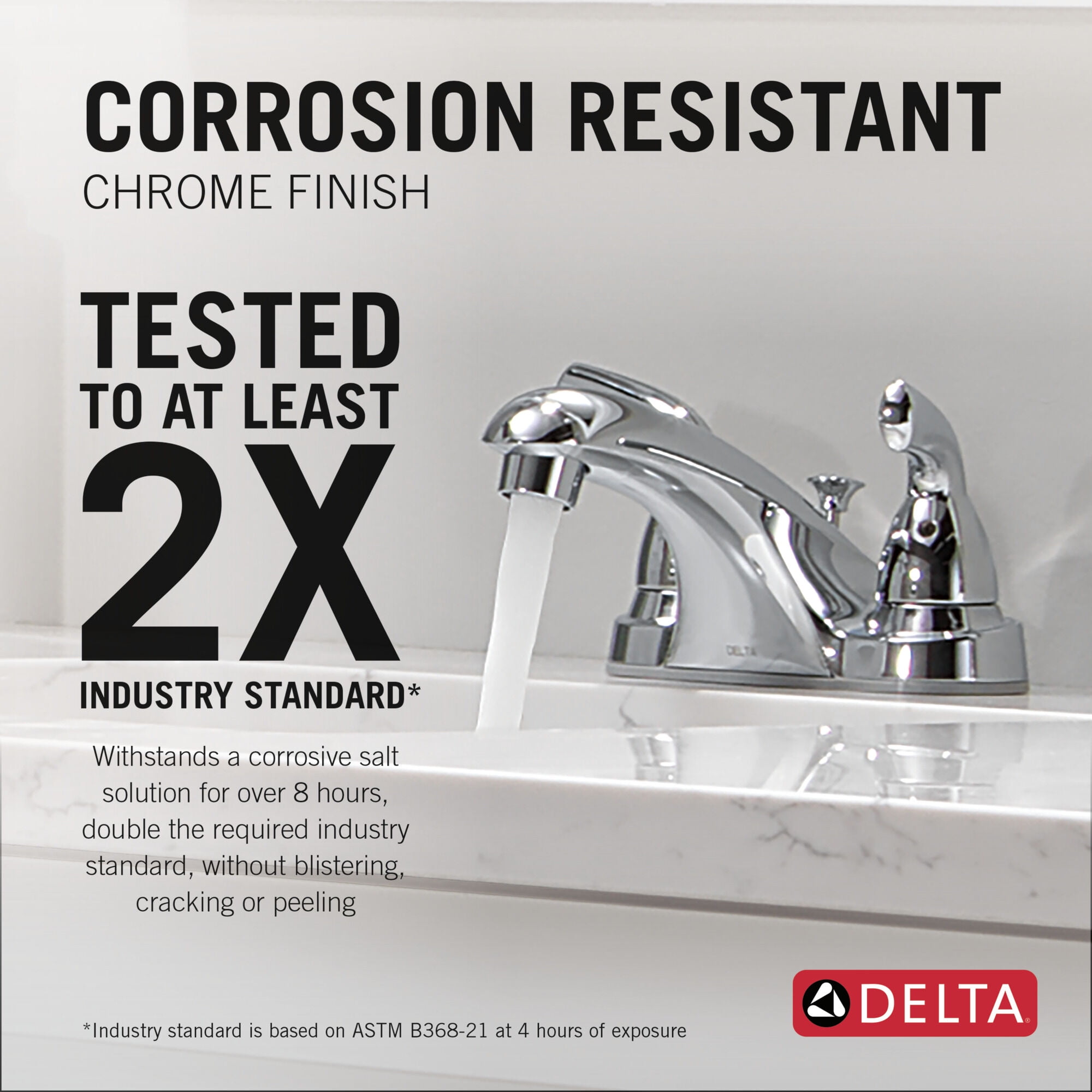Delta Foundations Two-Handle Centerset Bathroom Faucet - B2510LF-PPU - Chrome - Image 2