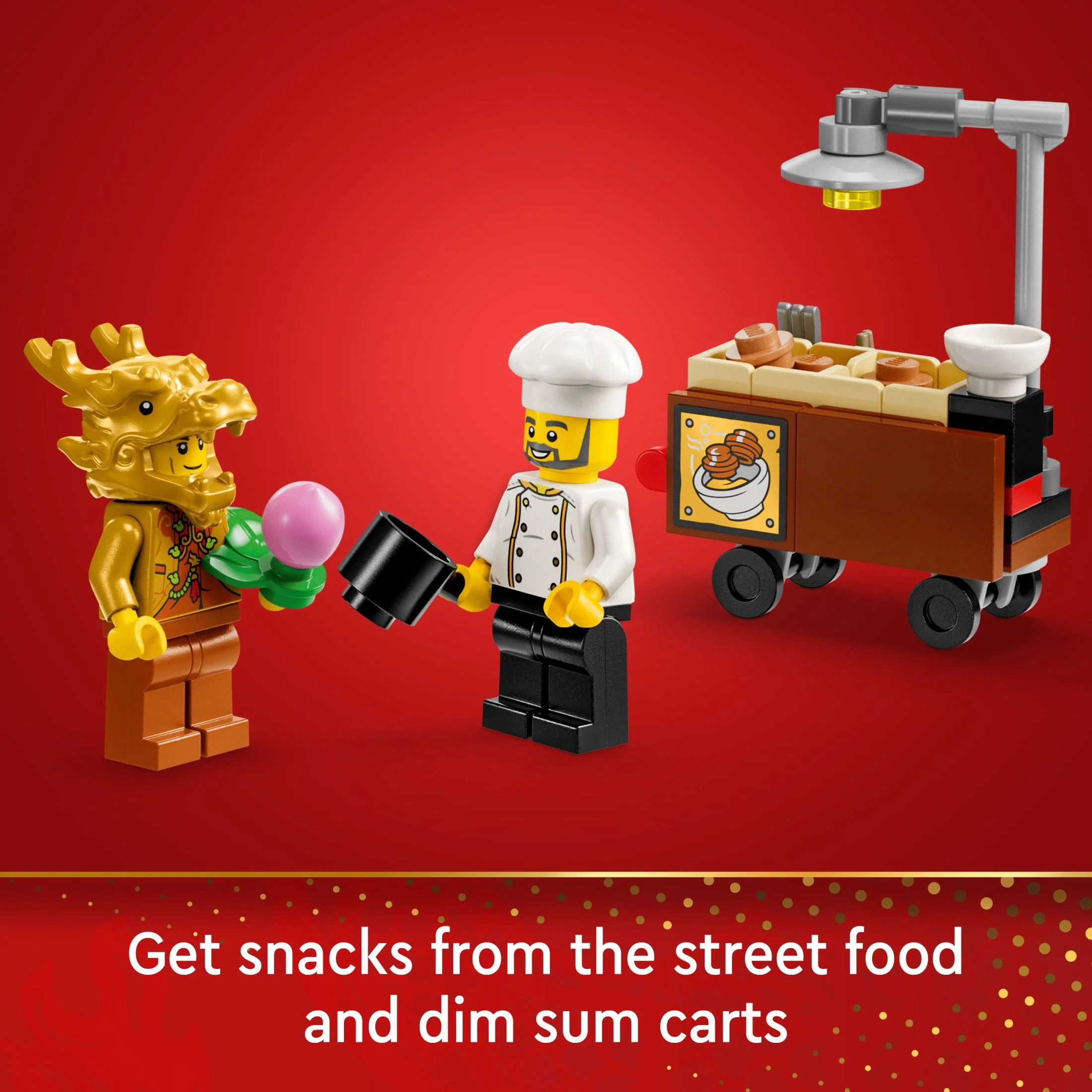 LEGO Spring Festival Family Reunion Celebration Building Toy for Kids, Restaurant Playset with Toy Kitchen and 13 Minifigures for Pretend Play, Family Gift Set for Boys and Girls Ages 8 and Up, 80113 - Image 6