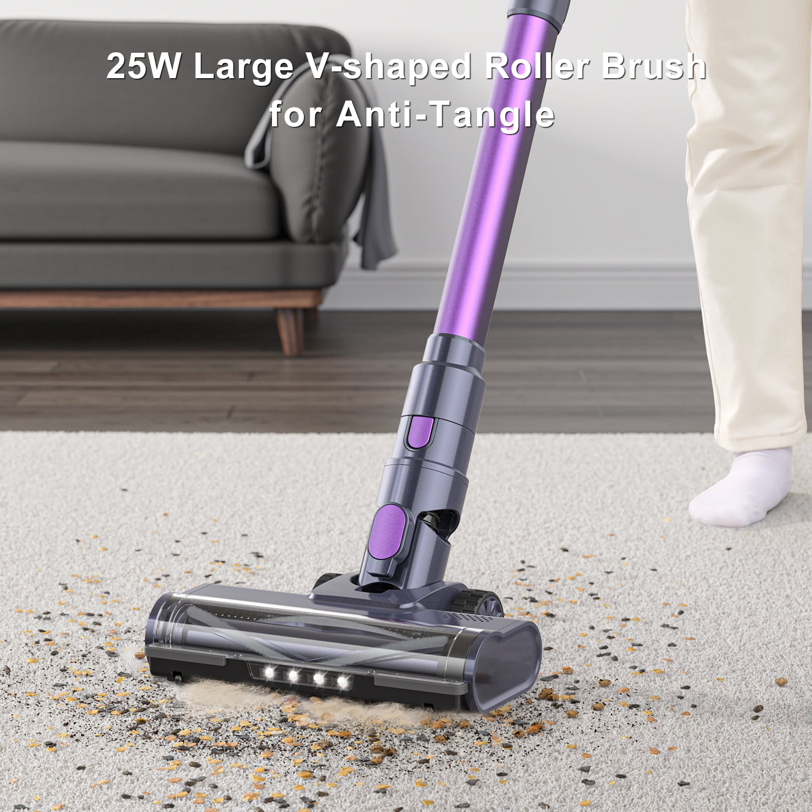Lubluelu 220 V Cordless Stick Vacuum Cleaner - Smart LED Display - Image 2