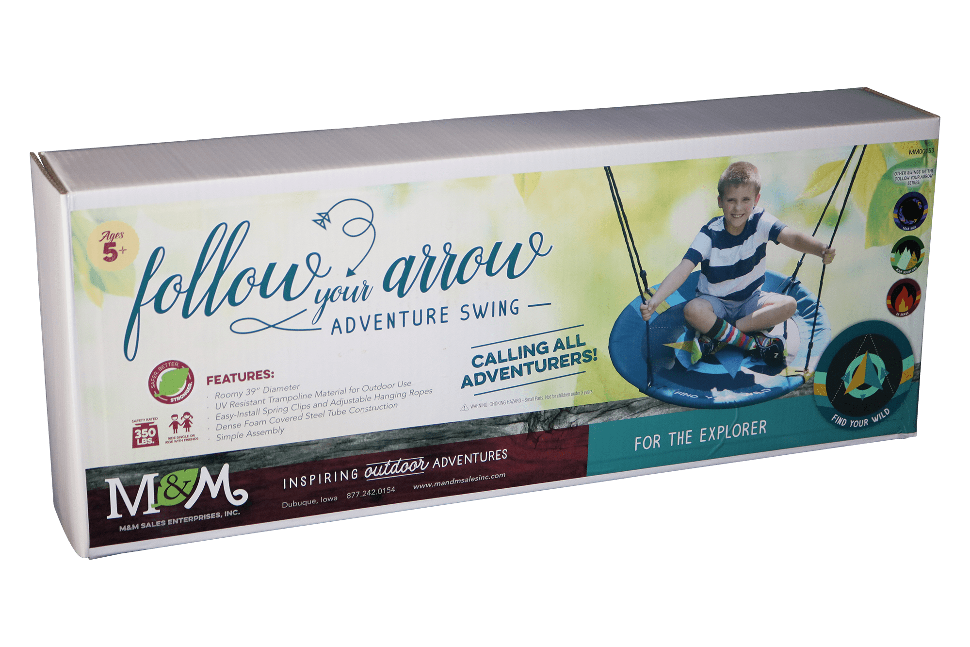 M&M Sales Enterprises Inc Find Your Wild Adventure Mat Swing - Image 3