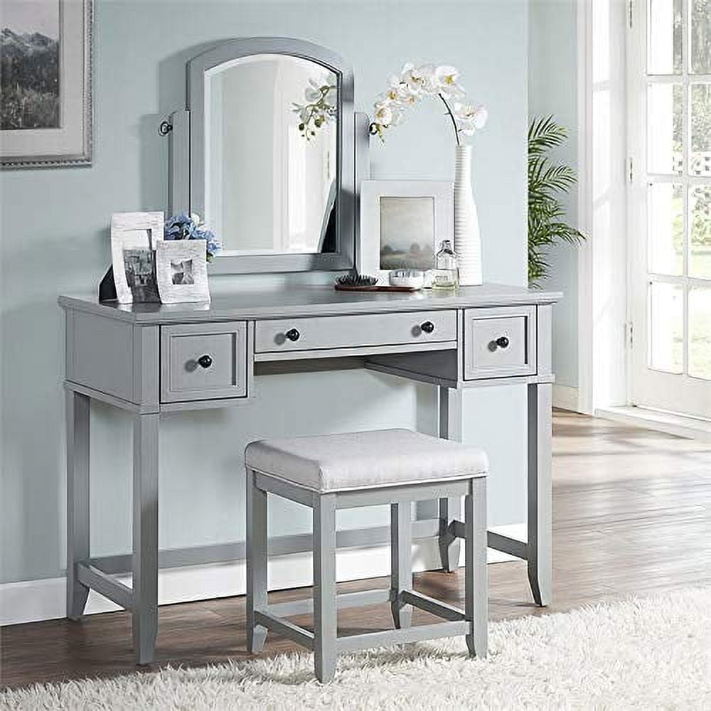 Vista Vanity Stool Gray/Shale - Image 2