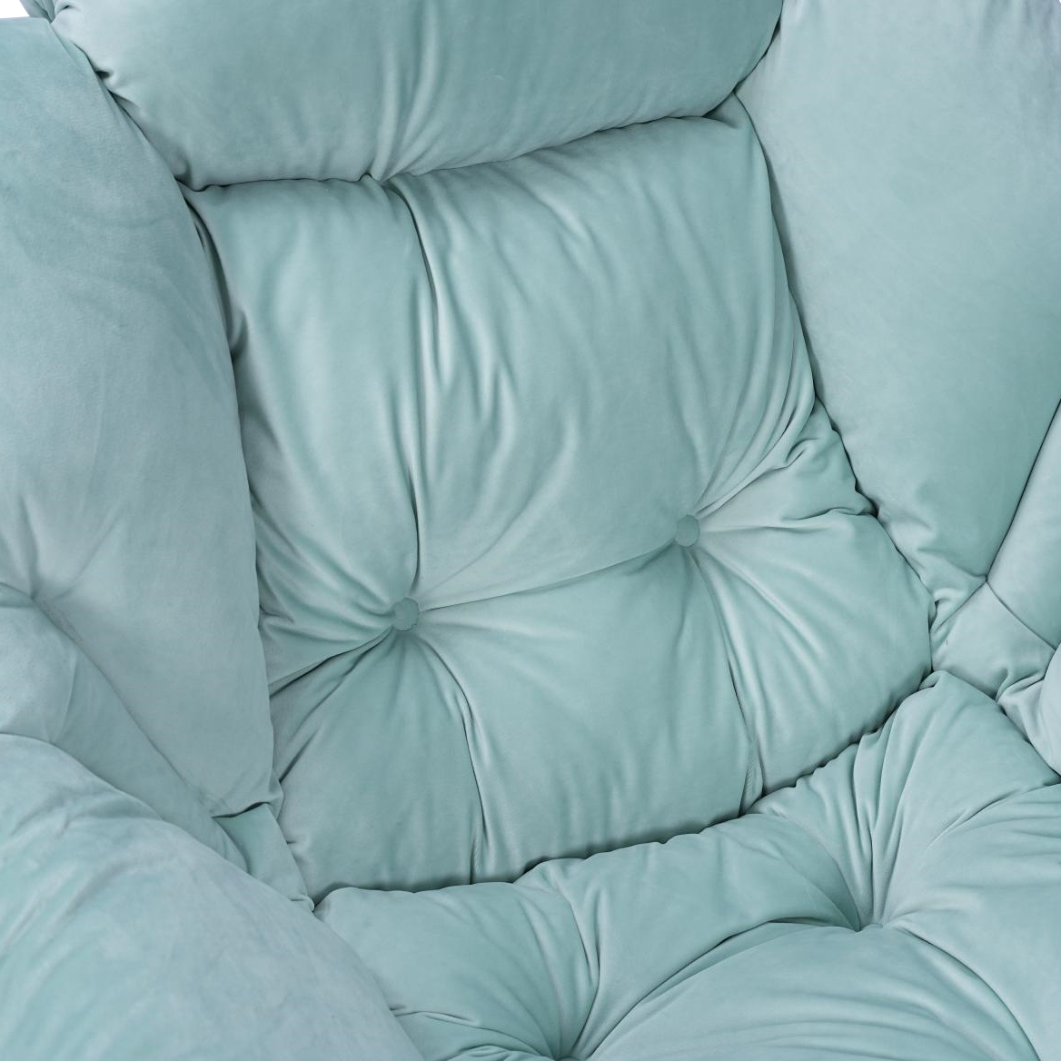 Aukfa Accent Chair with Ottoman,Lazy Lounge Chair with Arm,Side Pocket for Living Room, Green - Image 5