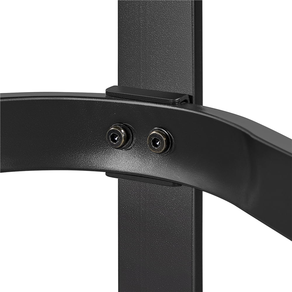 Renwick Outdoor 31.5" x 31.5" x 40.5" Square Metal Bistro Table with Tabletop, Black - Image 8