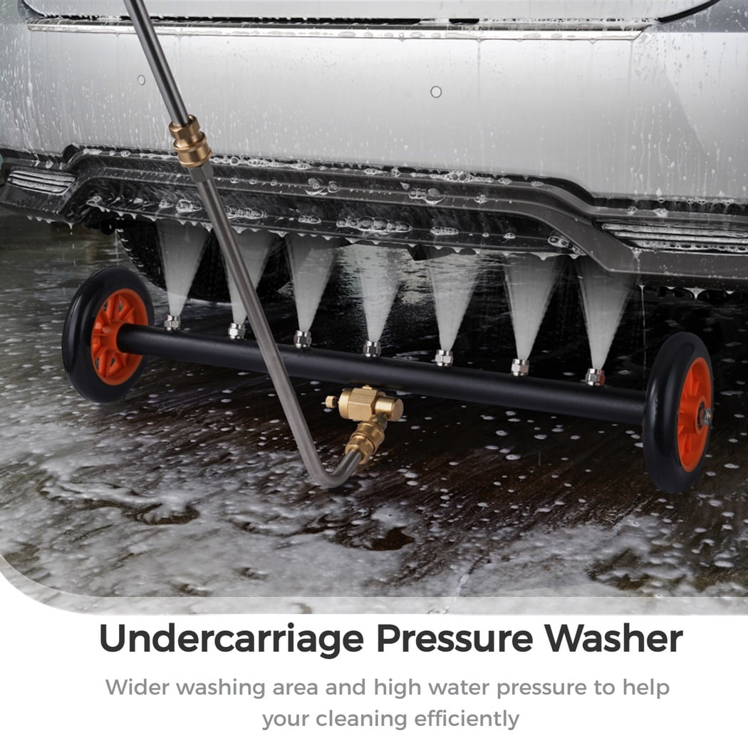 Dual-Function Undercarriage Cleaner for Cars, Ground Surface Cleaner Pressure Washer, Water Broom for Vehicle Underbody Washer Cleaner with 3pcs Extension Wands - Image 6