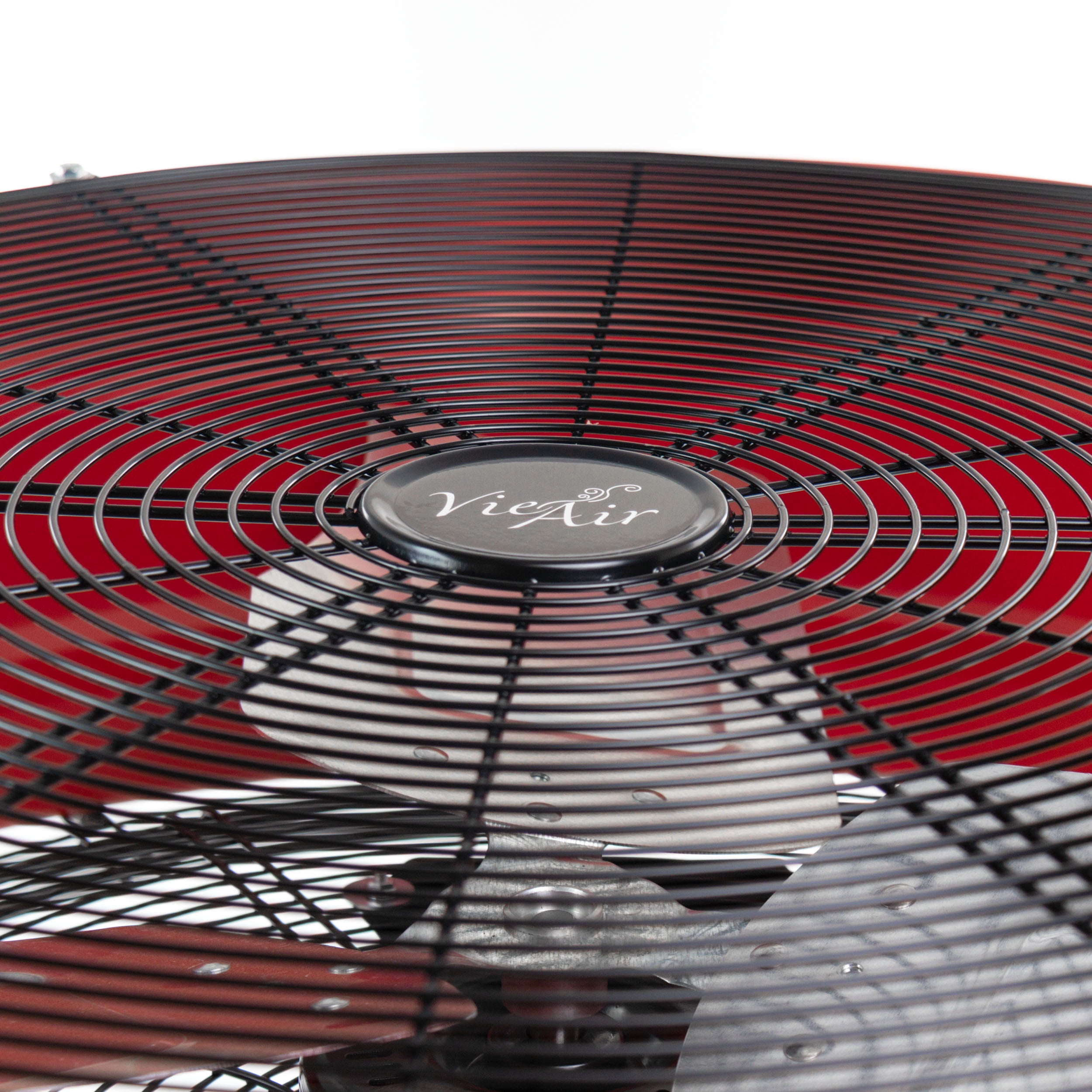 VieAir 24 Inch Commercial Floor Drum Fan in Red - Image 2