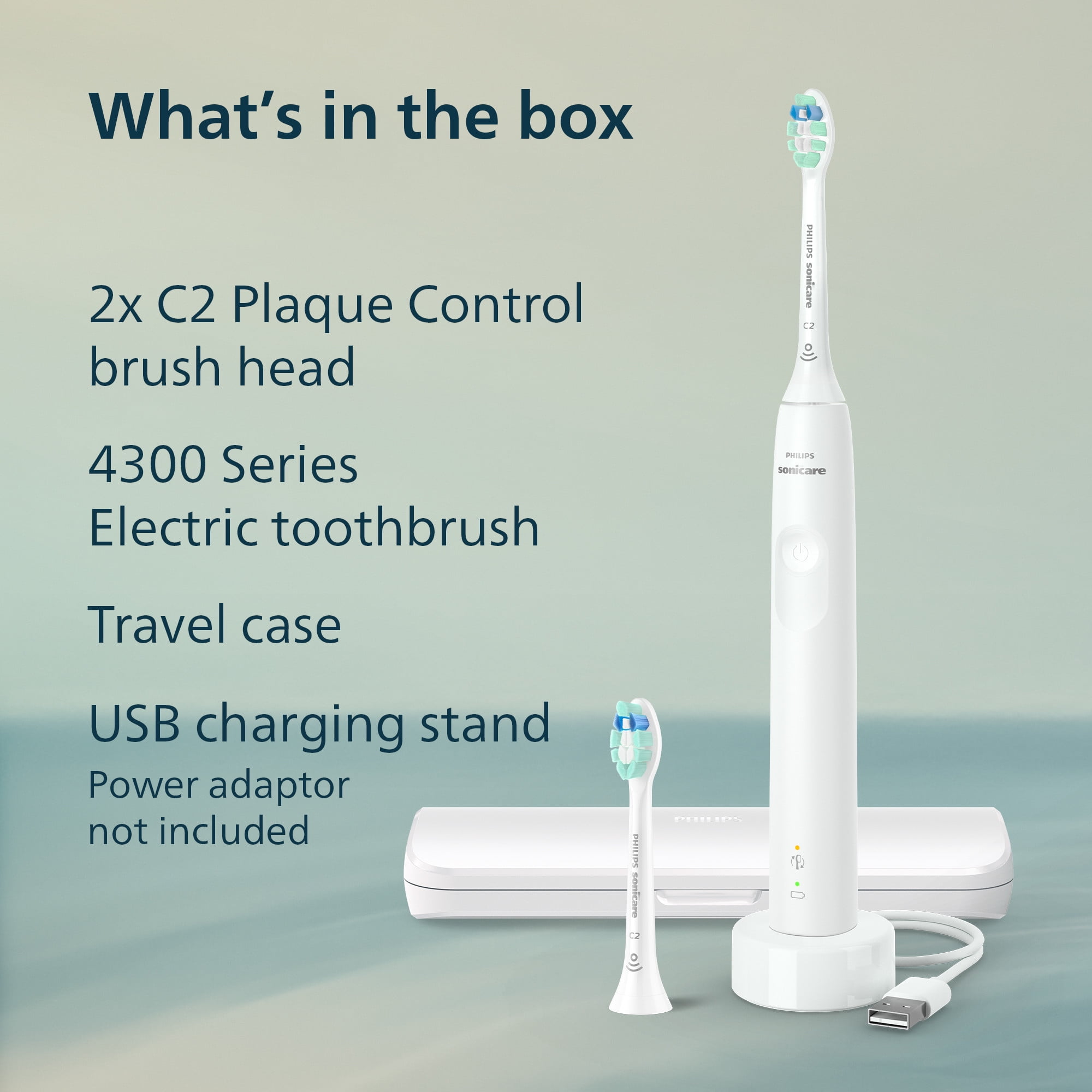 Philips Sonicare 4300 Series Electric Toothbrush - Sonic Toothbrush with Advanced Sonic Technology, Pressure Sensor, Two Intensity Settings, Smartimer & Quadpacer, Travel Case, White, Model HX3684/23 - Image 11