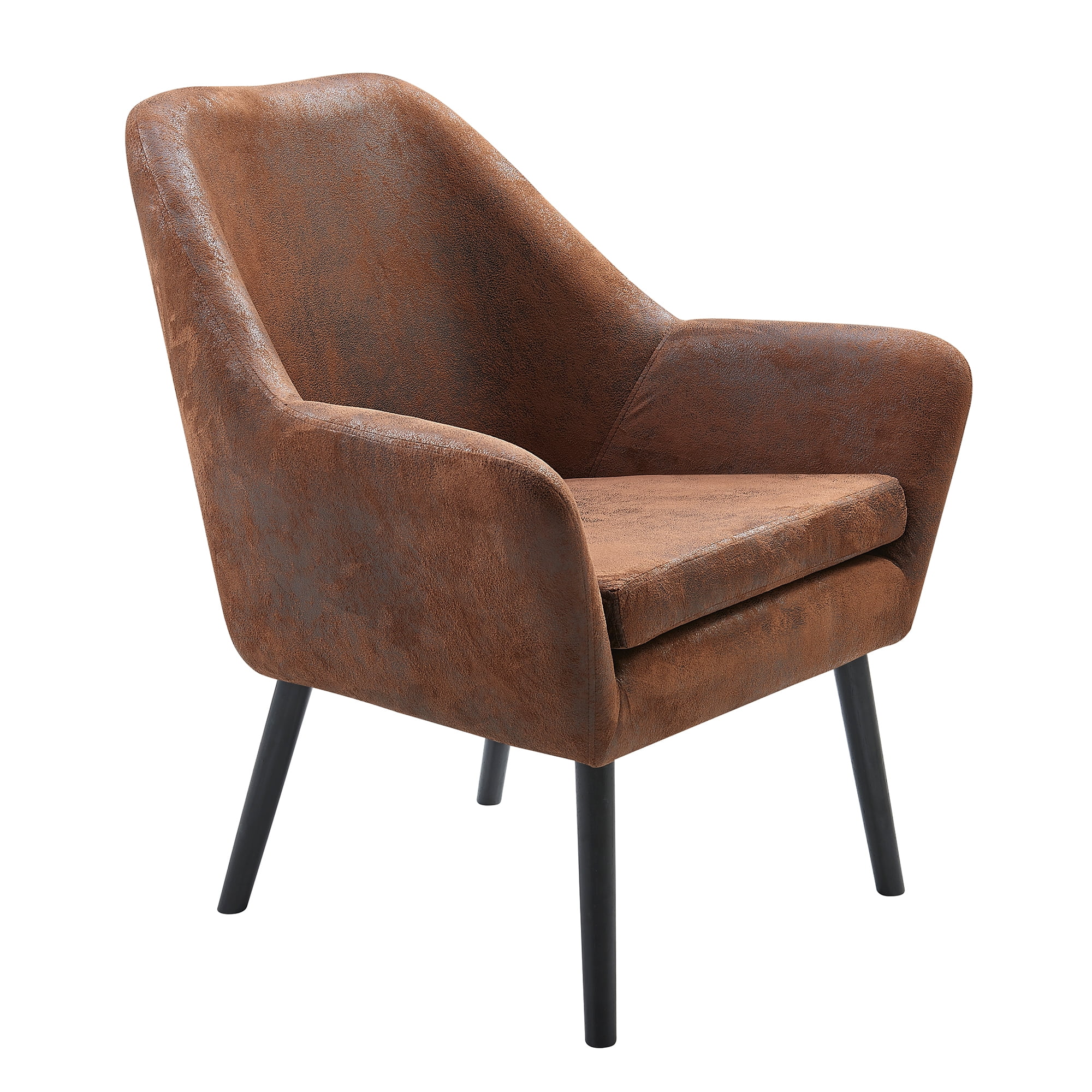 Teamson Home Divano Armchair with Aged Fabric, Brown - Image 3