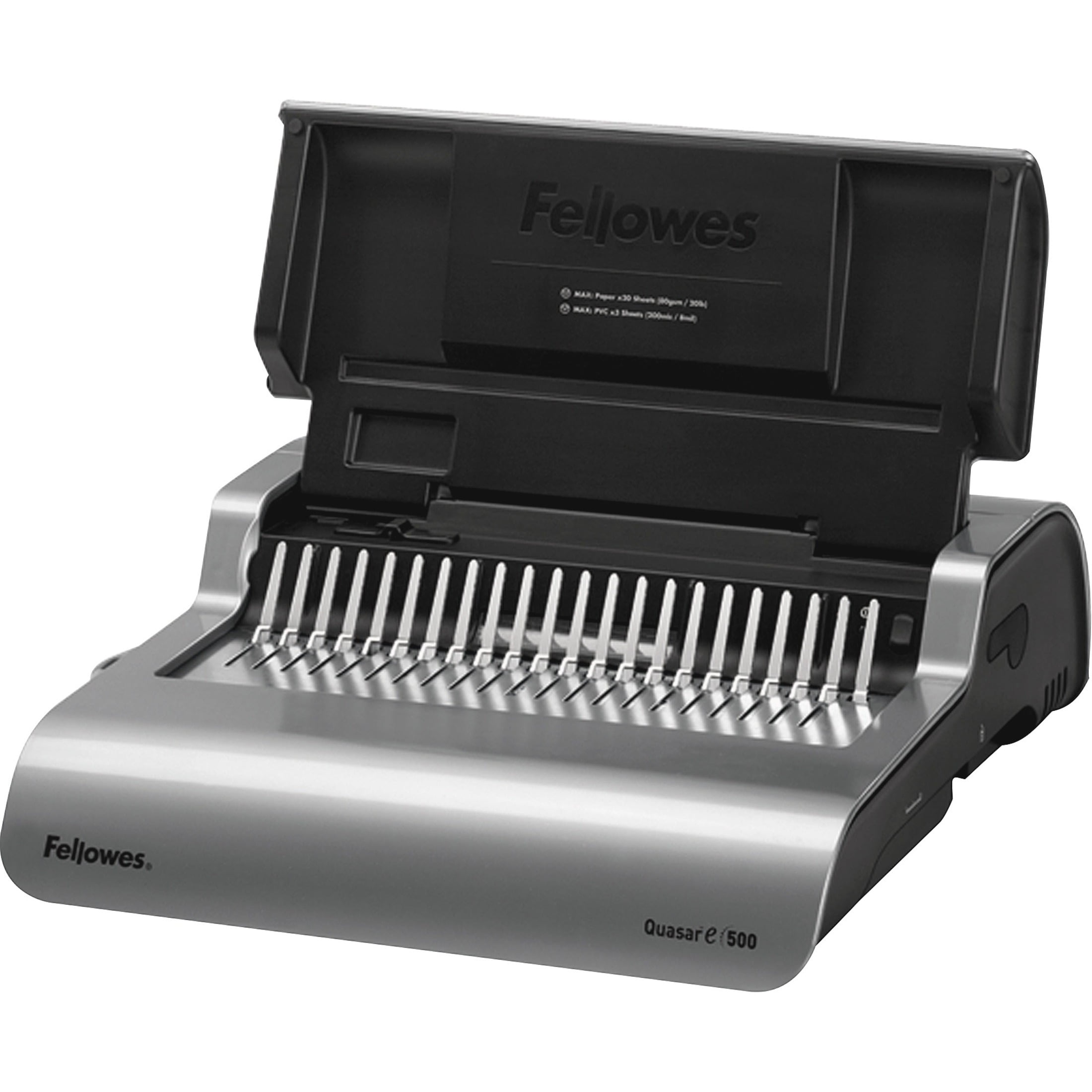 Fellowes Quasar Electric Comb Binding Machine 25 Sheets Punched, Grey - Image 3