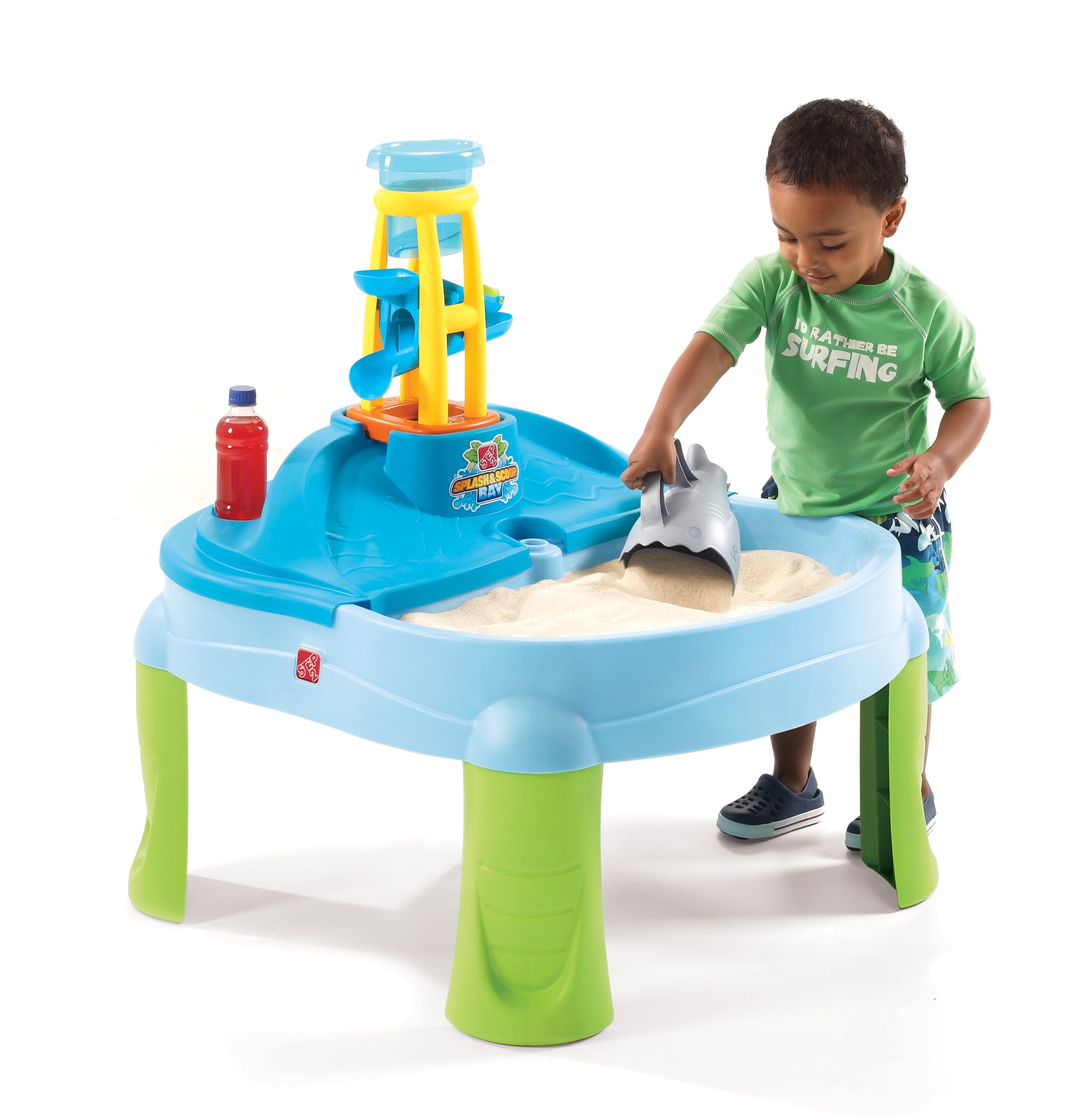 Step2 Splash n' Scoop Bay Blue Plastic Sand and Water Table for Toddlers - Image 7