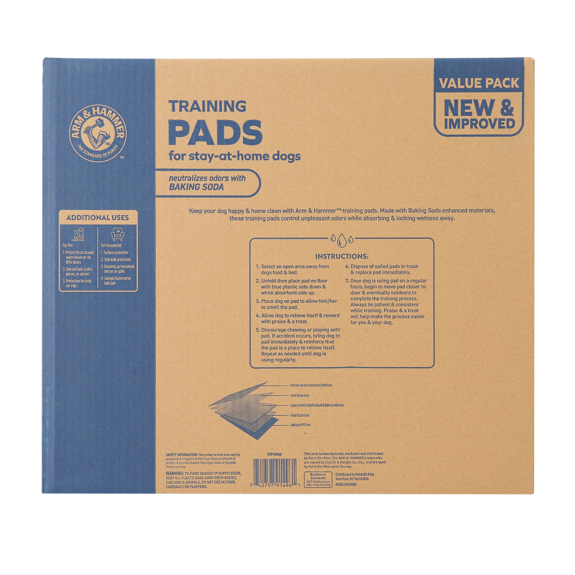 Arm & Hammer for Dogs Puppy Training Pads, 200ct | Odor Control, Leak-Proof Puppy Pads - Image 4