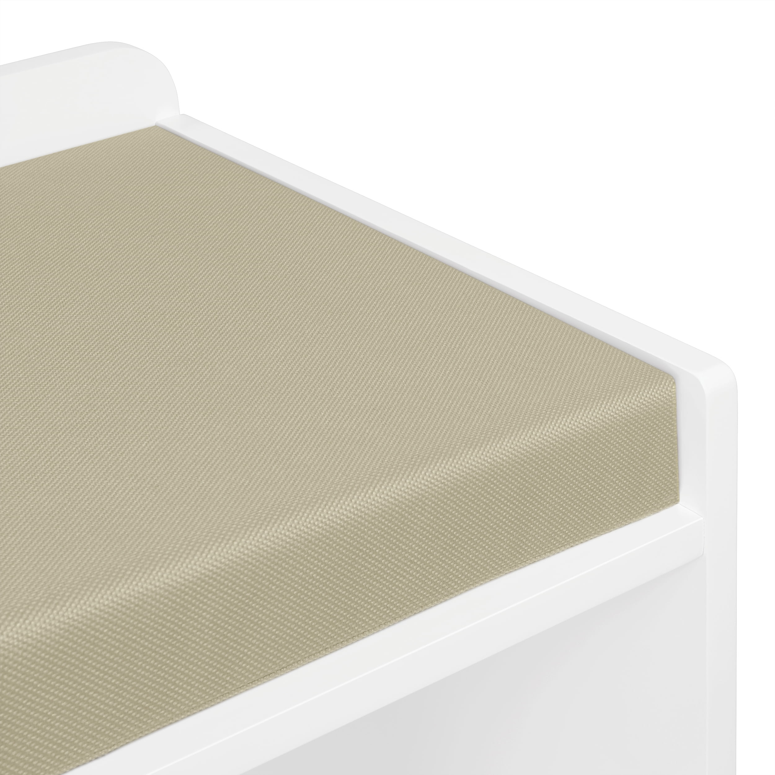 RiverRidge Kids Catch-All Cubby Organizer Bench with Storage Shelves and Cushion - White - Image 6