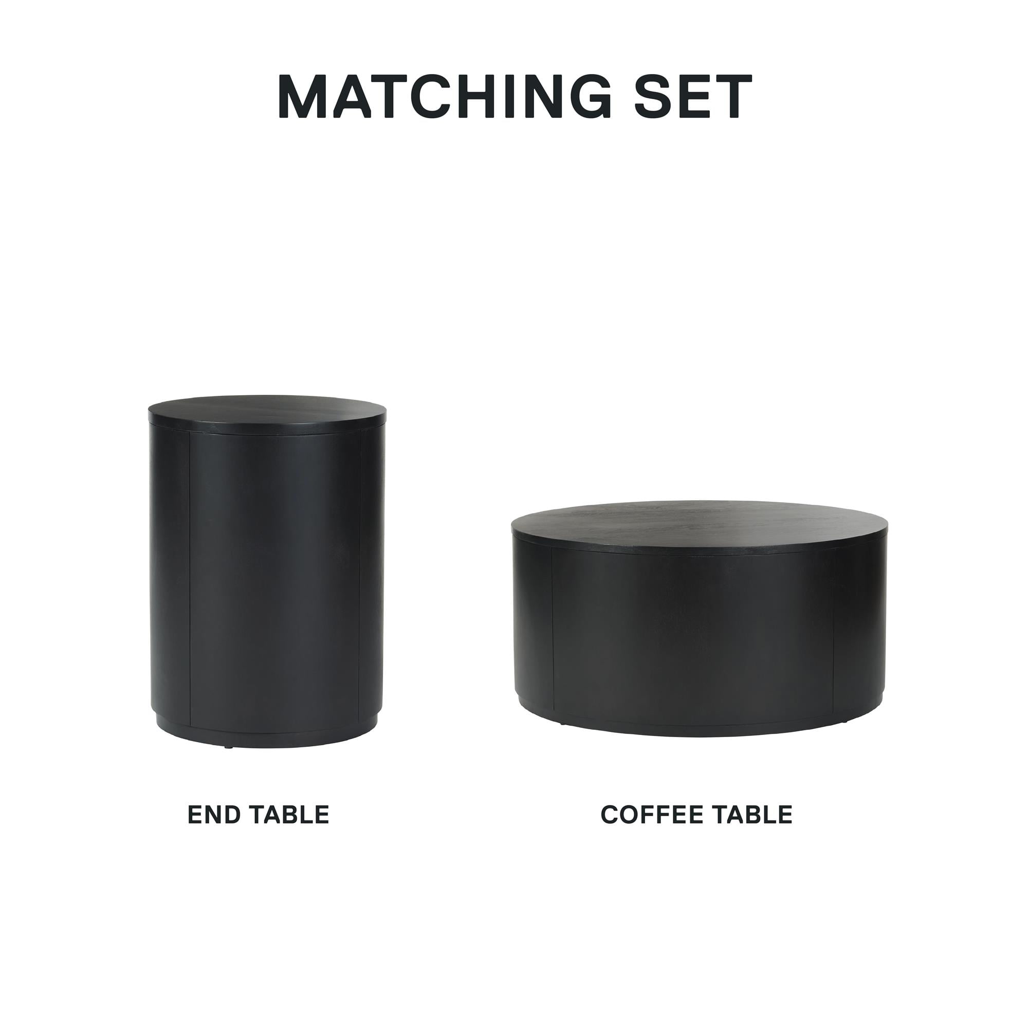 Better Homes & Gardens Miller Drum End Table, Black - Image 3