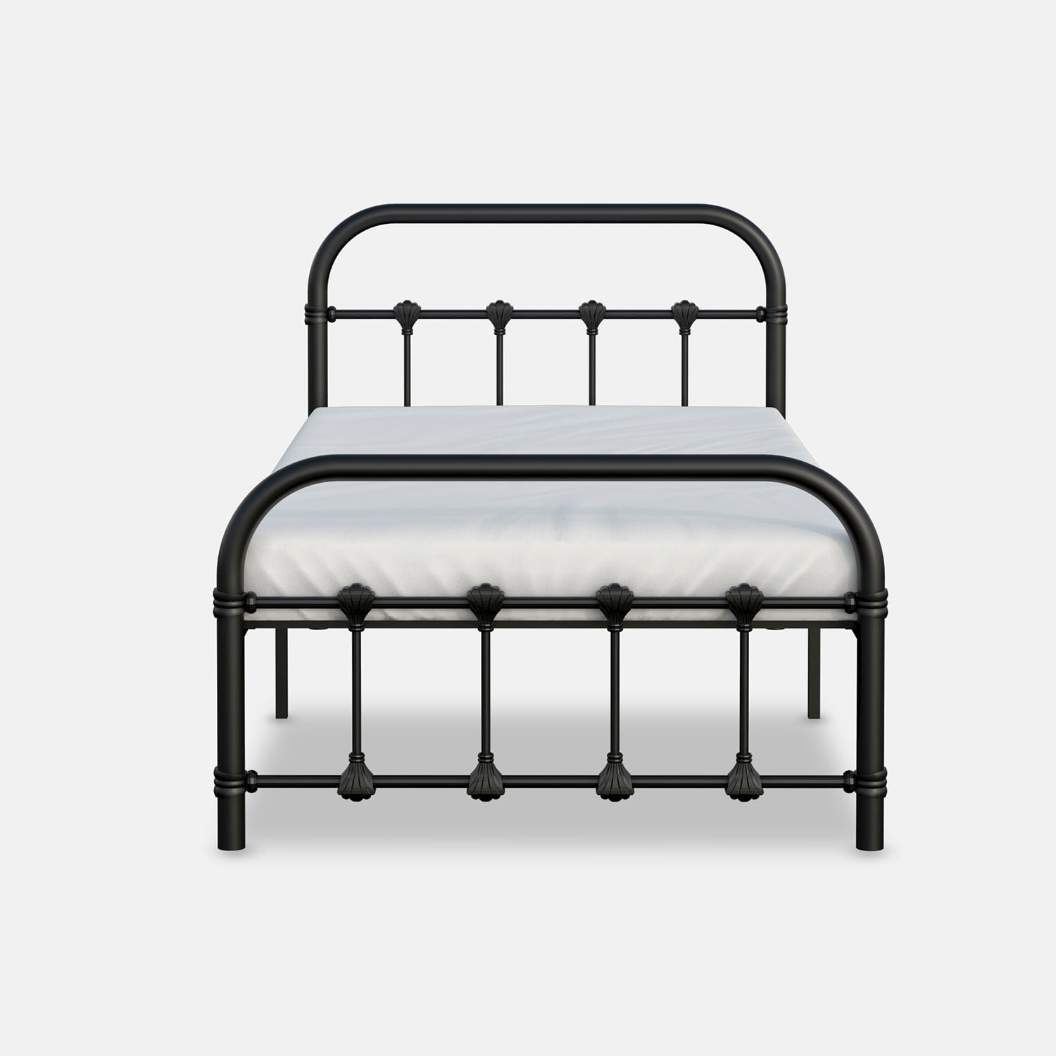 Rack Furniture Melissa Steel Twin Size Home Furniture Kids Bed Frame, Black - Image 5