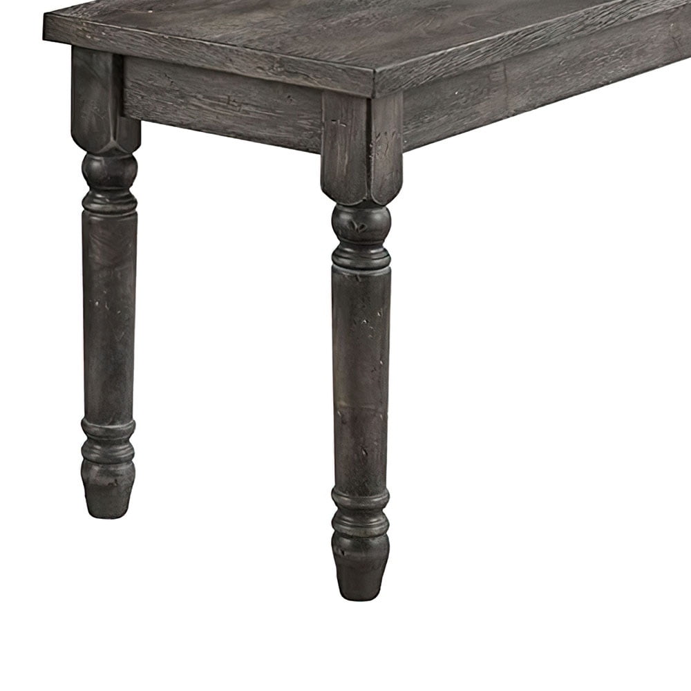 Acme DaLace Bench in Weathered Gray Finish - Image 6