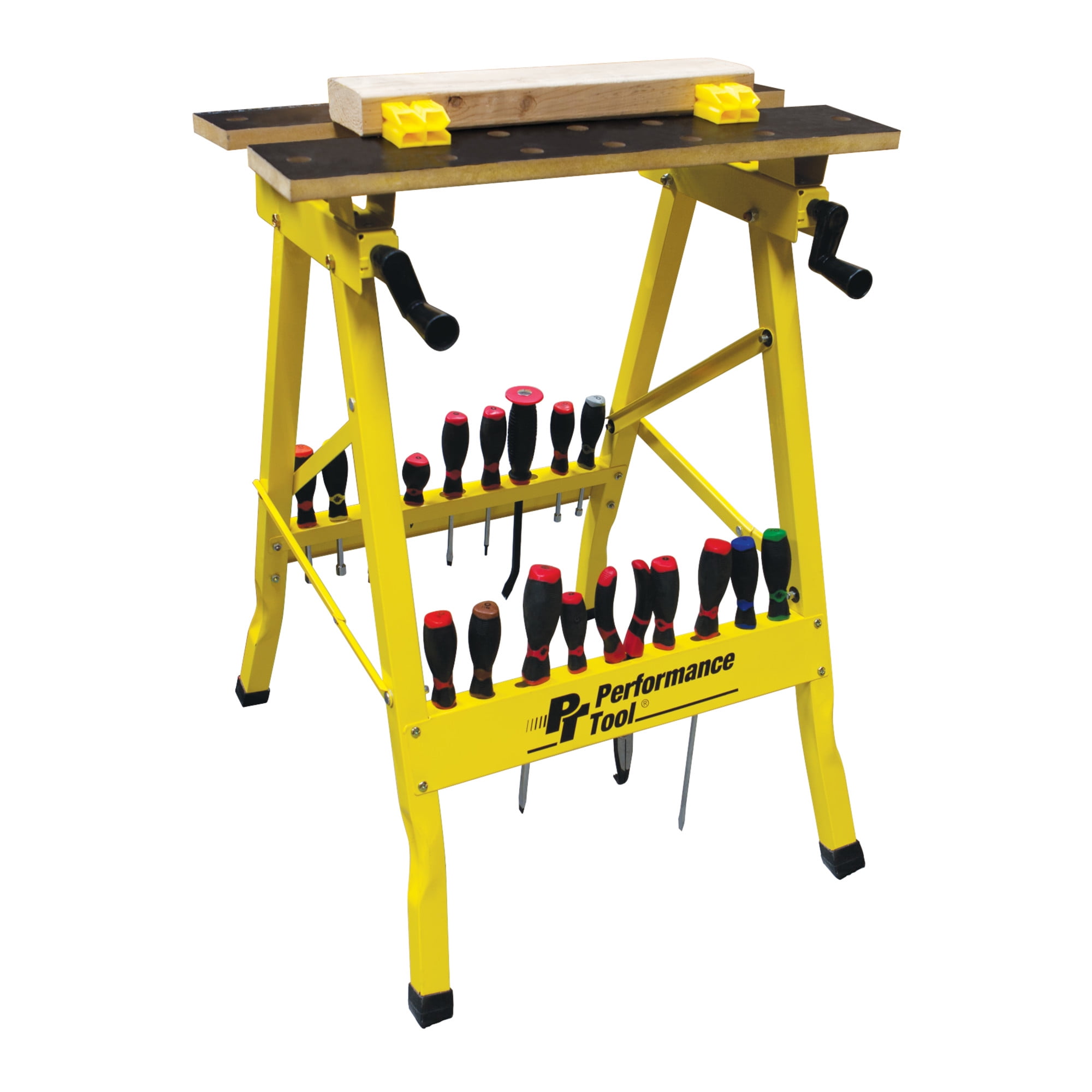 Performance Tool W54025 Portable Multipurpose Workbench and Vise (200 lbs Capacity) , Yellow - Image 6