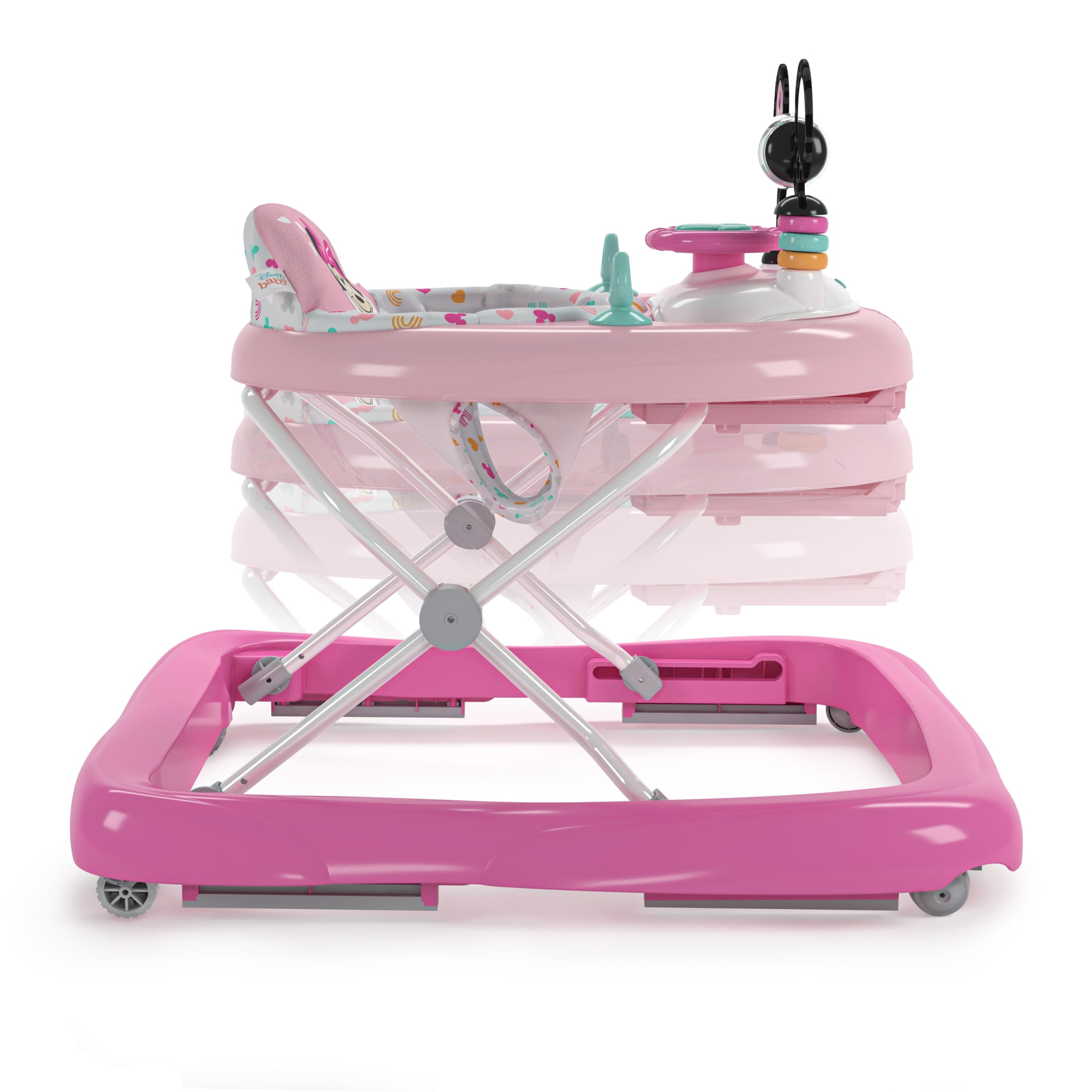 Disney Baby 2-in-1 Adjustable Baby Walker with Activity Station, Minnie Mouse by Bright Starts - Image 4