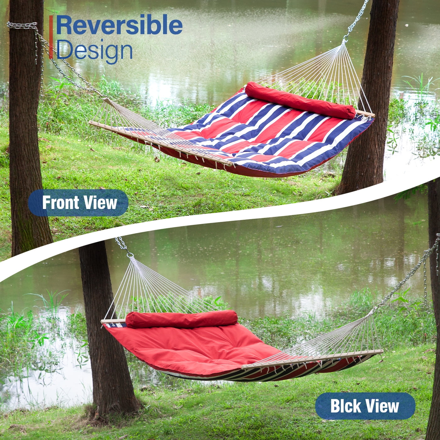 Hammock quilted 80 "X55" - Extra Padded - with pillows - Image 2