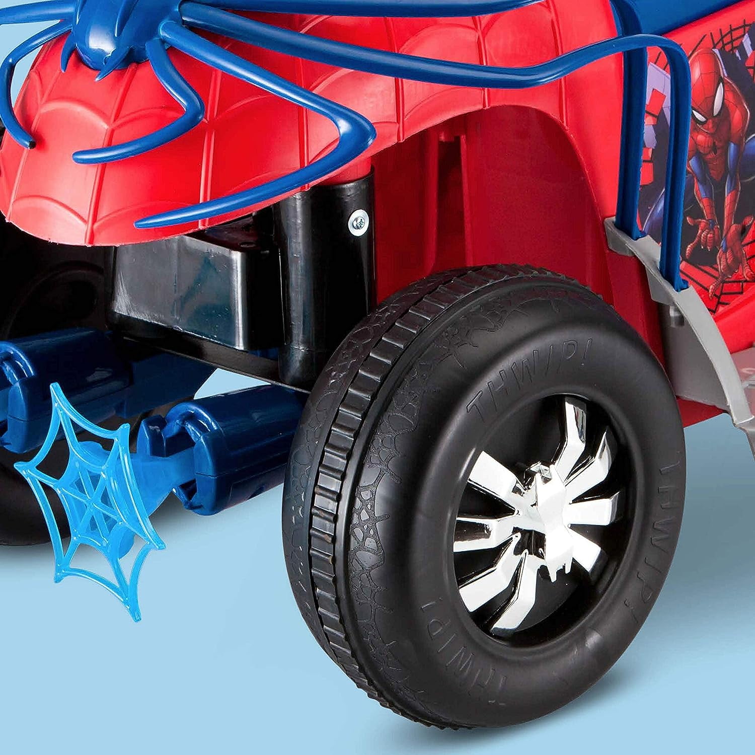 Kid Trax Toddler Marvel's Spider-Man Premium Toddler Quad Ride-On, Kids 18-30 Months, 6V Battery and Charger Included, Max Weight 44 lbs, Red - Image 3