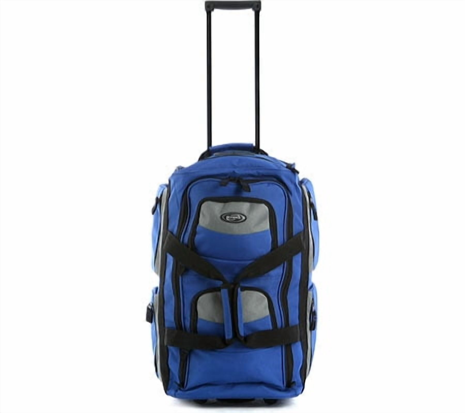 Olympia U.S.A. 33" 8-Pocket Wheeled Rolling Duffel Bag Water Resistant Luggage Lightweight for Travel, Royal Blue - Image 3