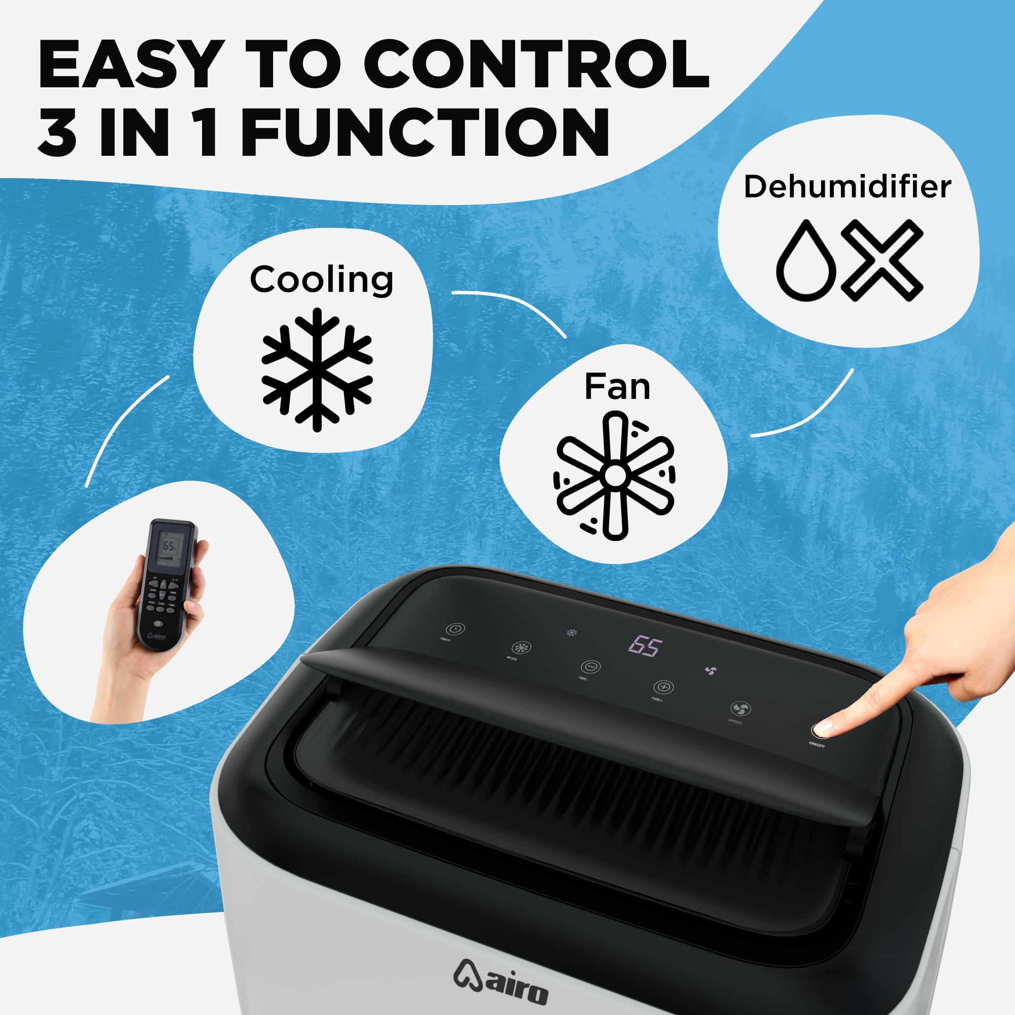 Airo Portable Air Conditioner 8000 BTU (5000 BTU DOE), Standing AC Unit with DIY Window Kit - Image 5