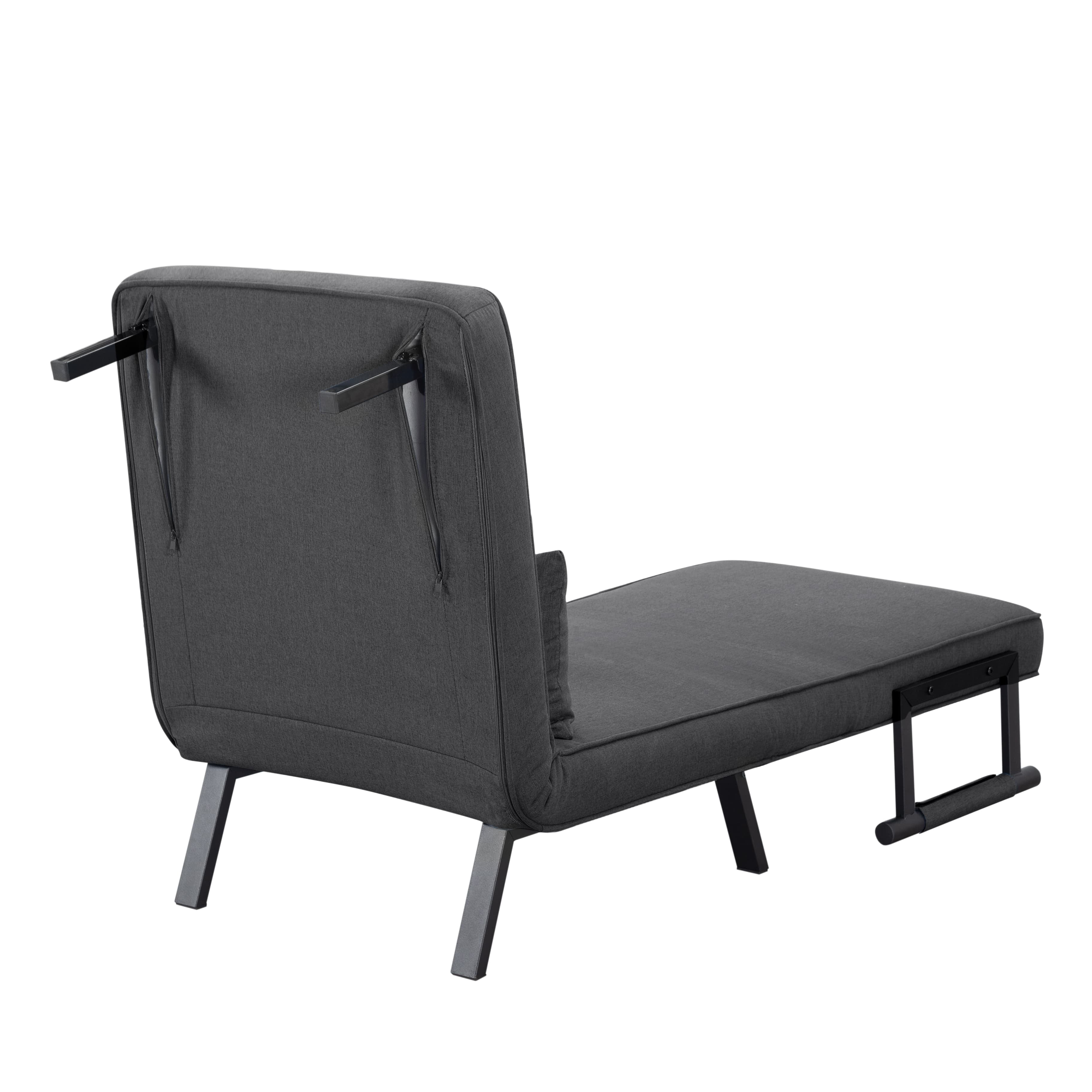 BSHTI 26”Folding Arm Chair Lounge 4-in-1, Convertible Sofa Bed, Modern Sofa Bed,for Small Spaces,Living Room,Guest Room,Office(Dark Gray) - Image 19