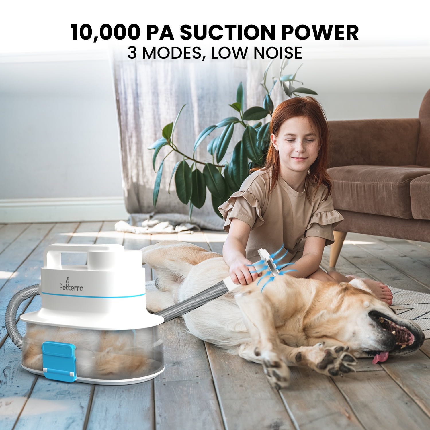 Pet Terra 3-in-1 Dog Grooming Vacuum & Dryer: Powerful Suction, Quiet Operation, Professional Clippers. Ideal for Shedding Control & Drying. Suitable for Dogs, Cats, and More! - Image 7