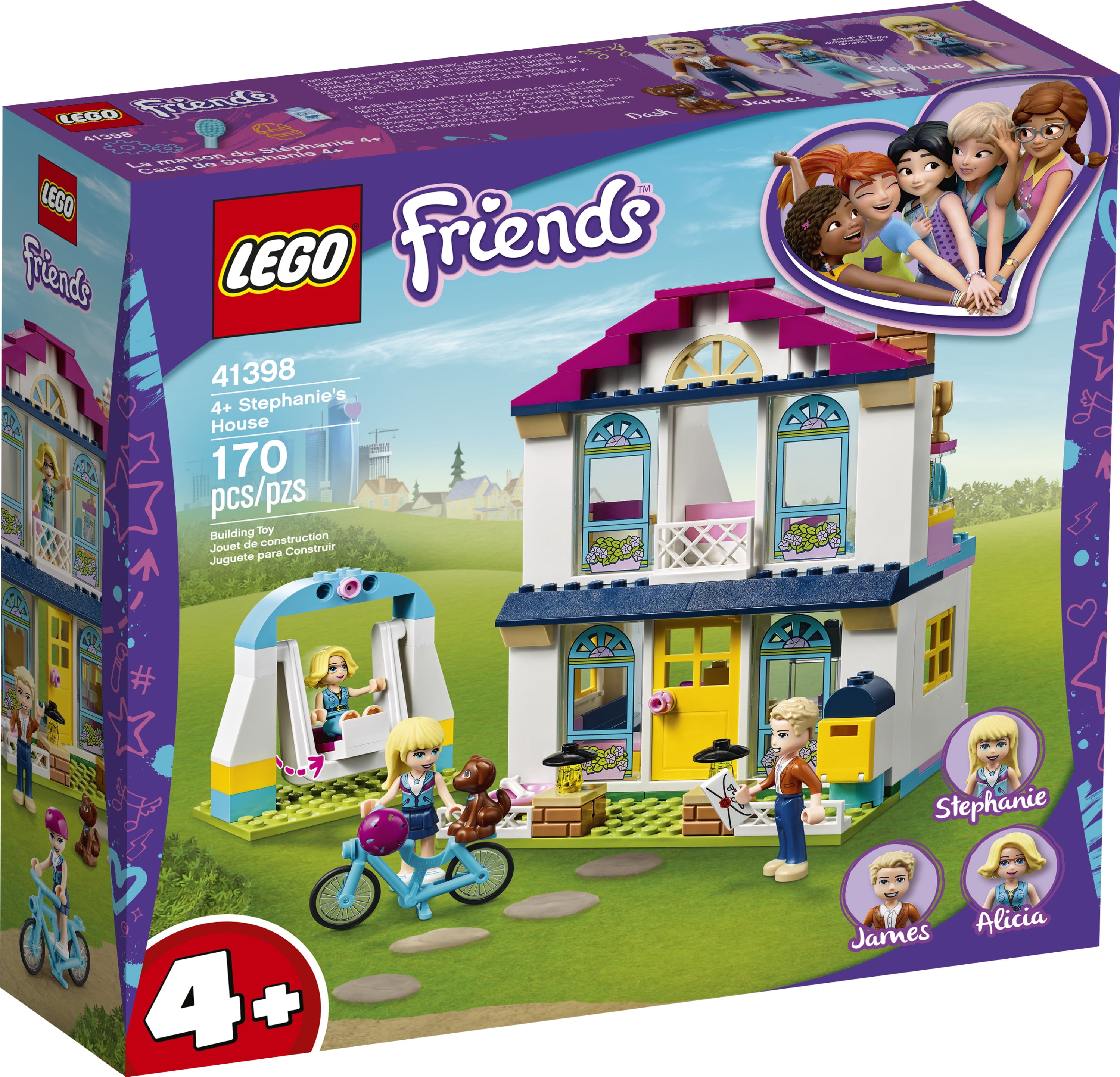 LEGO Friends 4+ Stephanie’s House 41398 Building Toy with Miniature Bike and Mini Toy Dog Figure (170 Pieces) - Image 5