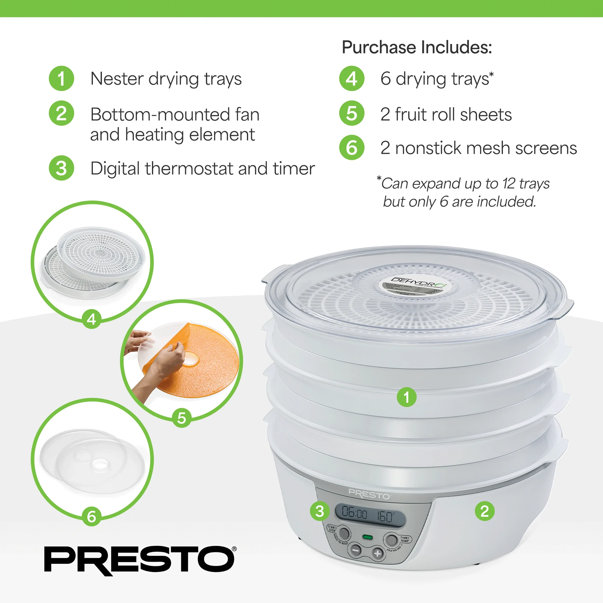 Presto Dehydro Digital Electric Food Dehydrator 06301 - Image 16