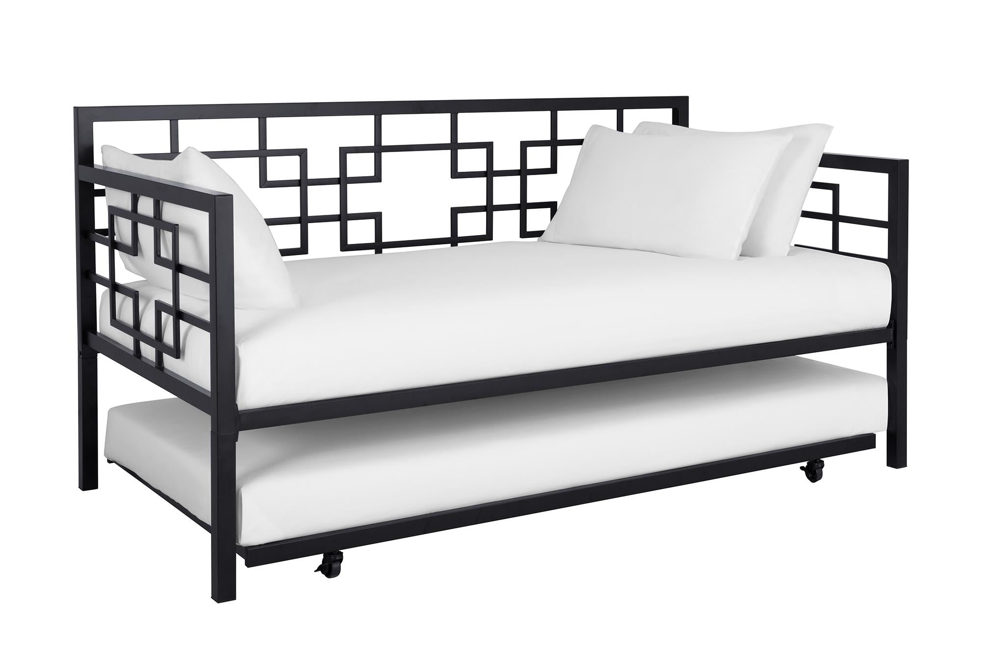 Better Homes & Gardens Metal Twin Daybed with Twin Trundle, Black - Image 3