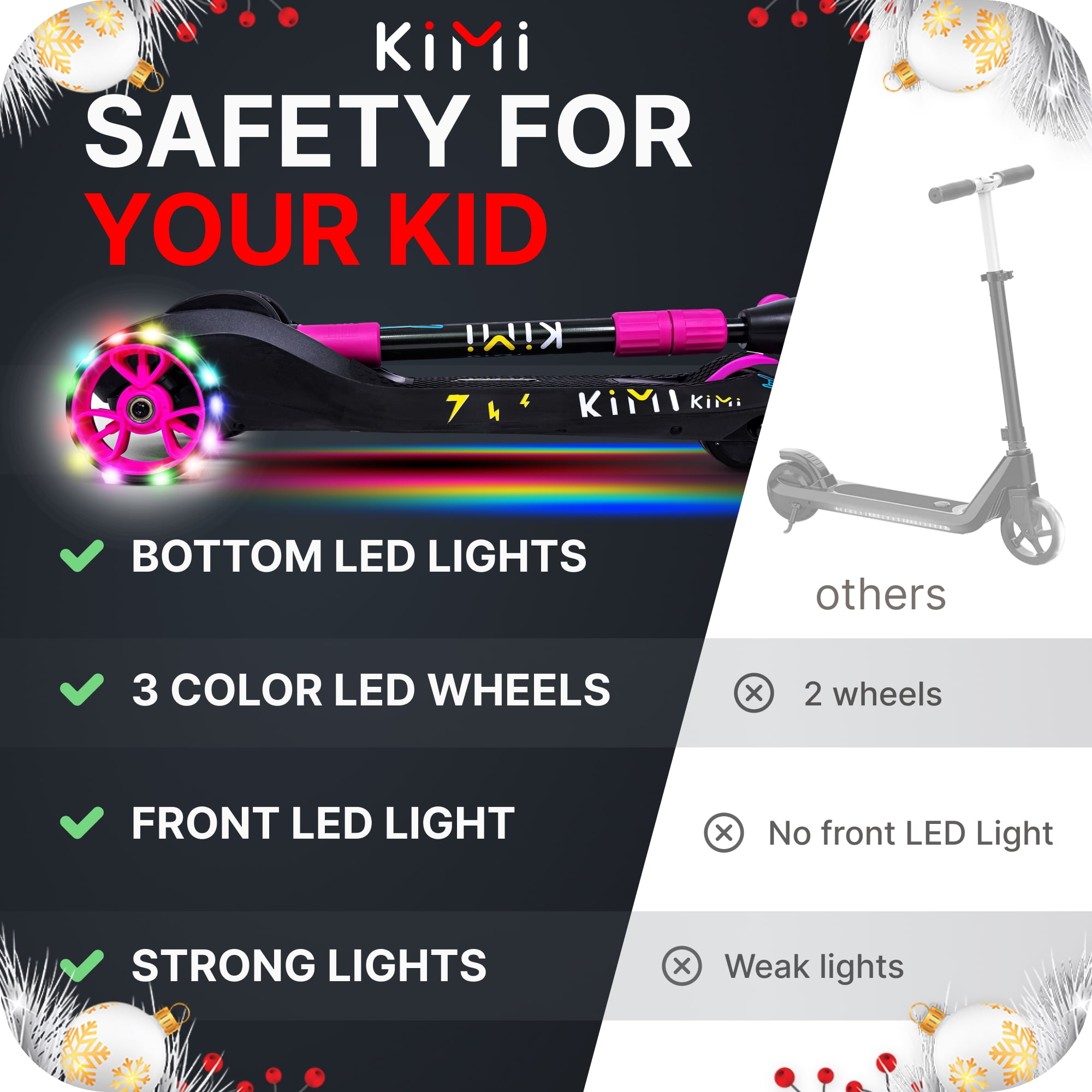 KIMI 3-Wheel Compact Electric Scooter for Children Ages 3-9, LED Safety Lights, 5MPH, 10-Mile Range - Image 20
