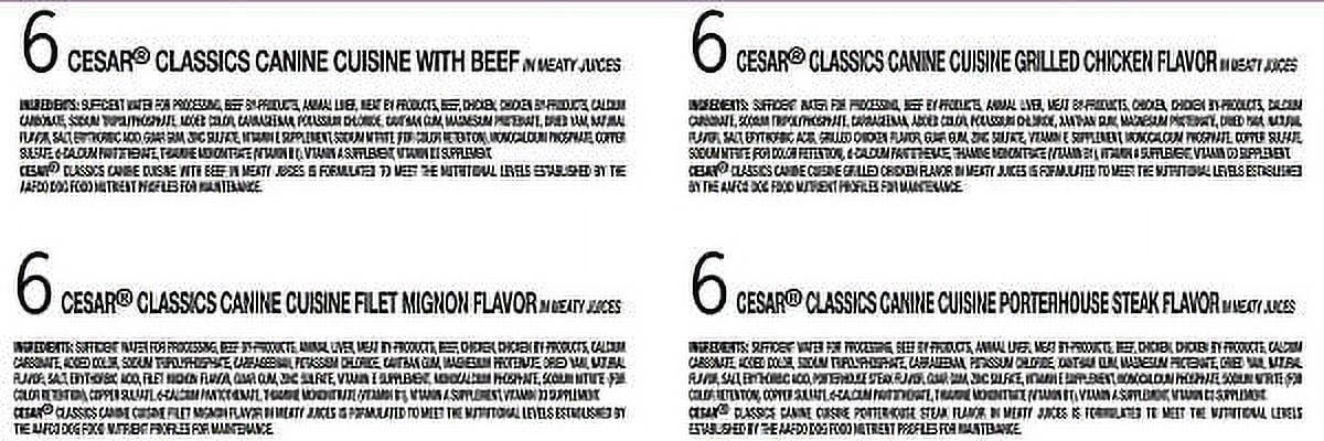 Cesar Canine Cuisine Wet Dog Food, Variety Pack (3.5 Ounce, 40 Count) - Image 2