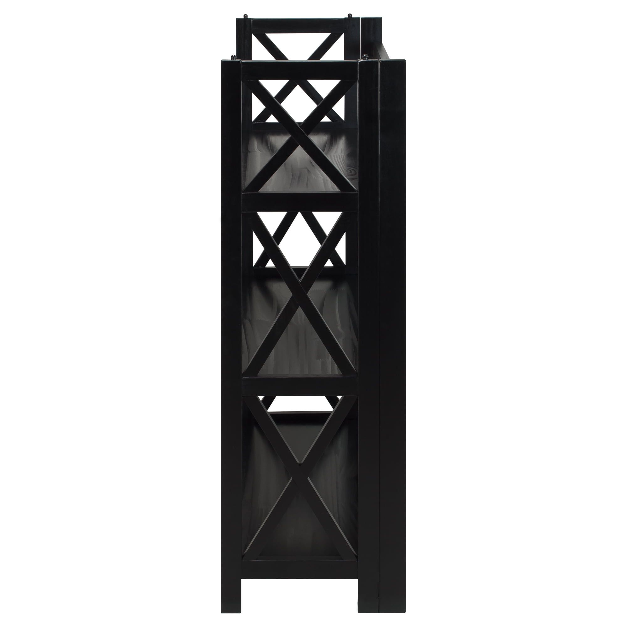 Casual Home Montego 3-Shelf Folding Bookcase -Black - Image 19