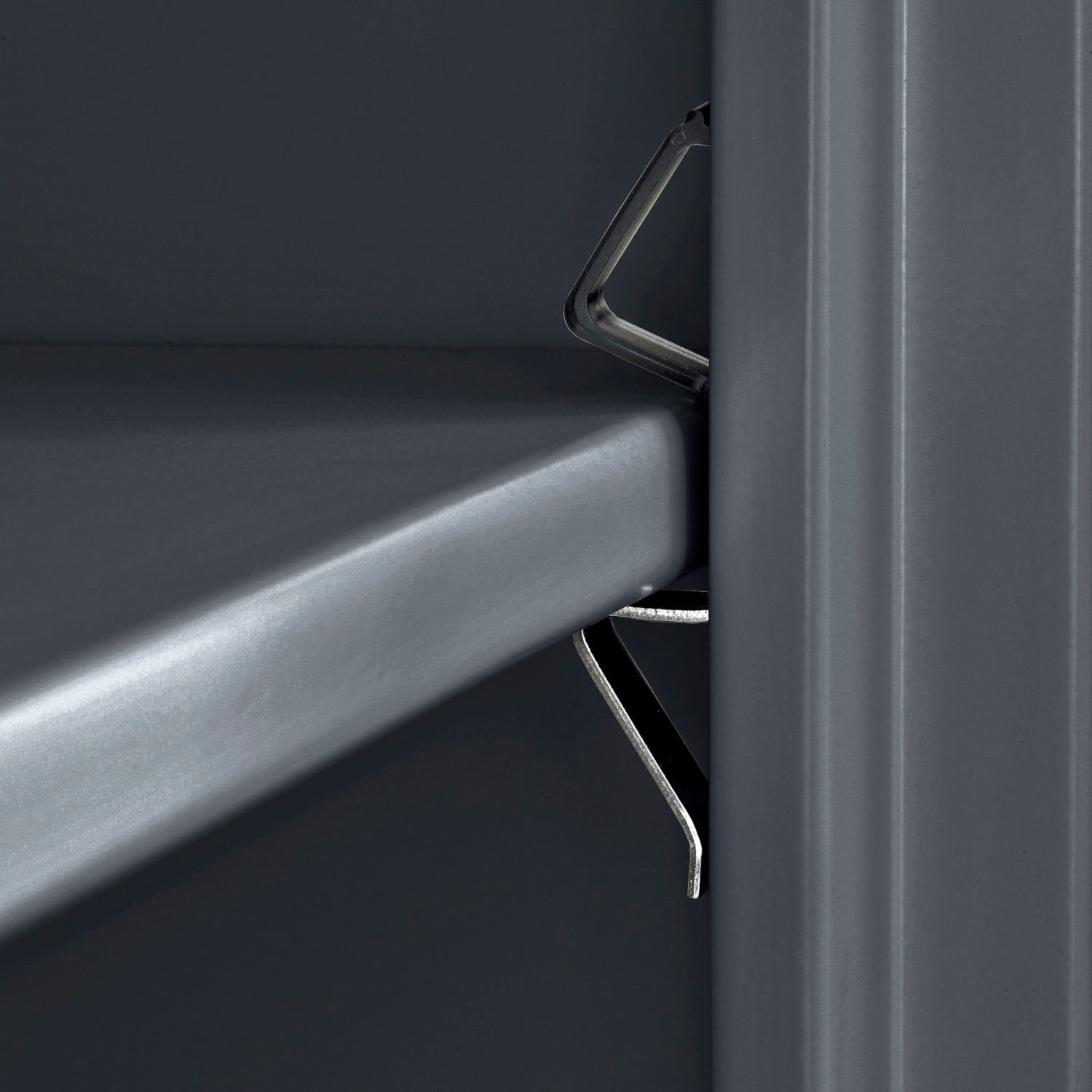 Sandusky Lee 36"W x 18"D x 72"H 5-Shelf Freestanding Steel Storage Cabinet with Recessed Handle, Charcoal Gray - Image 2