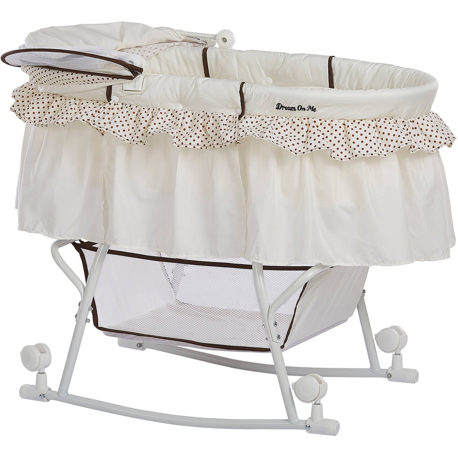 Dream On Me Lacy Portable 2-in-1 Bassinet And Cradle, Cream - Image 6