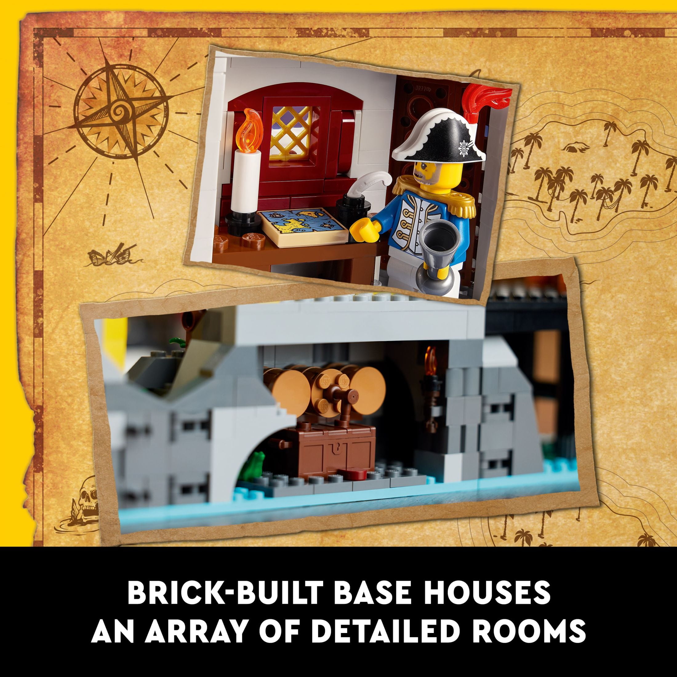 LEGO Icons Eldorado Fortress Building Kit, Pirate Gift, Includes Pirate Ship and 8 Minifigures, Nostalgic Gift Idea for Adults Who Love a Rewarding Project, Home Office Décor, 10320 - Image 6