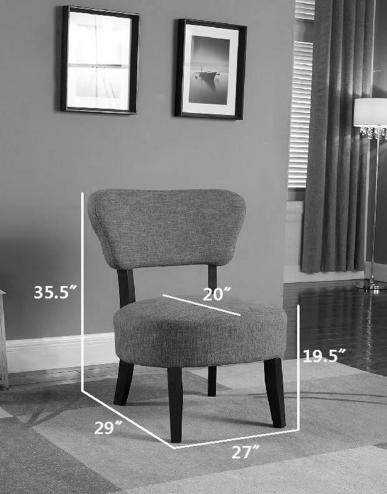 Nathaniel Home Round Seat Accent Chair, Blue - Image 3