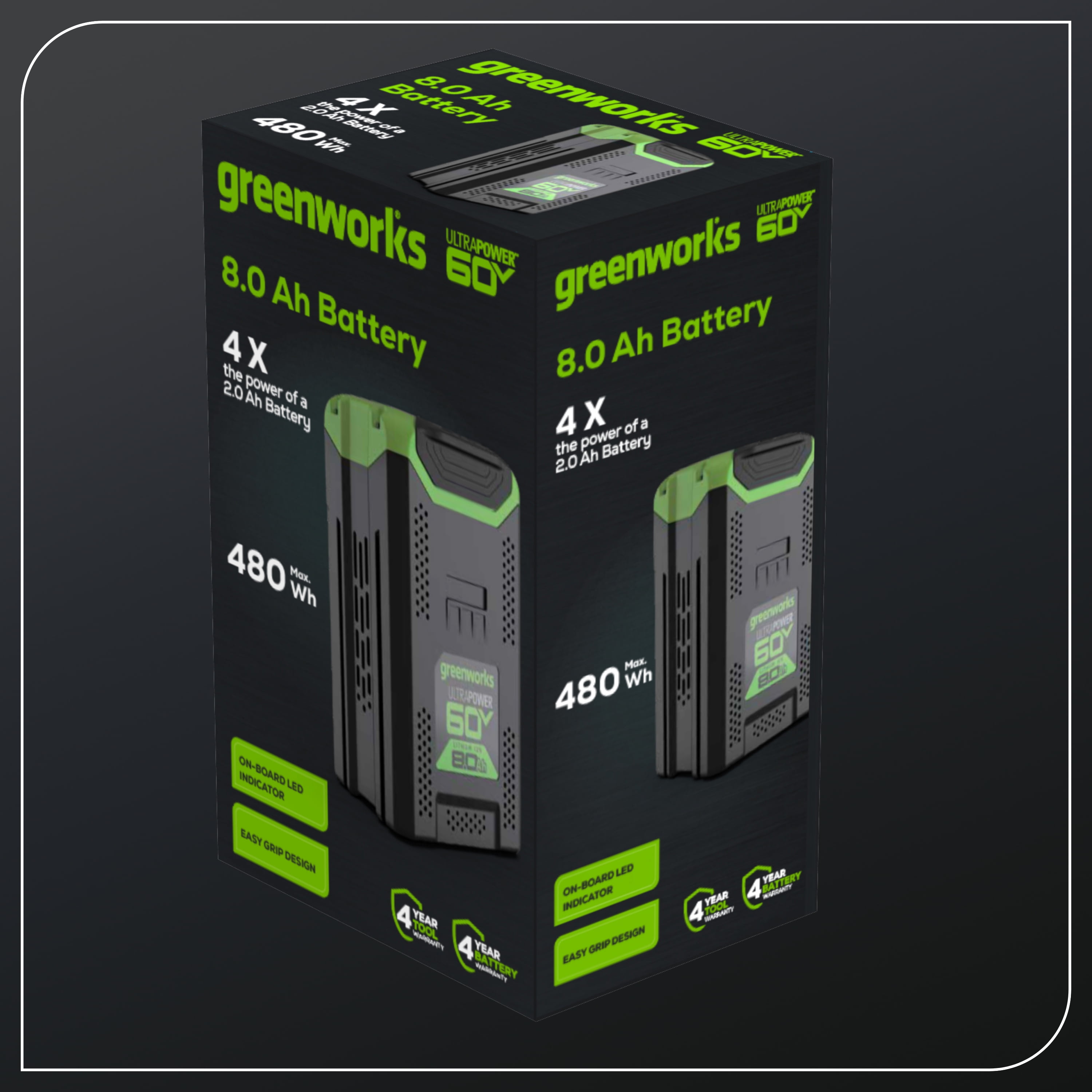 Greenworks 60V 8.0 Ah Battery 1807602 - Image 5