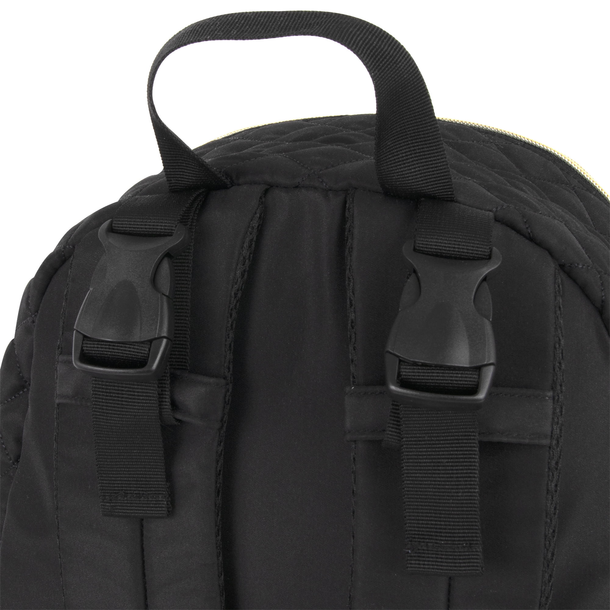 Jessica Simpson Black Diamond Quilted Multi-Pocket Dual Zipper Closure Fashion Diaper Bag Backpack with Leopard Print Interior, Matching 3-Ply Folding Baby Changing Pad & Belted Sling Bag for Mom - Image 11