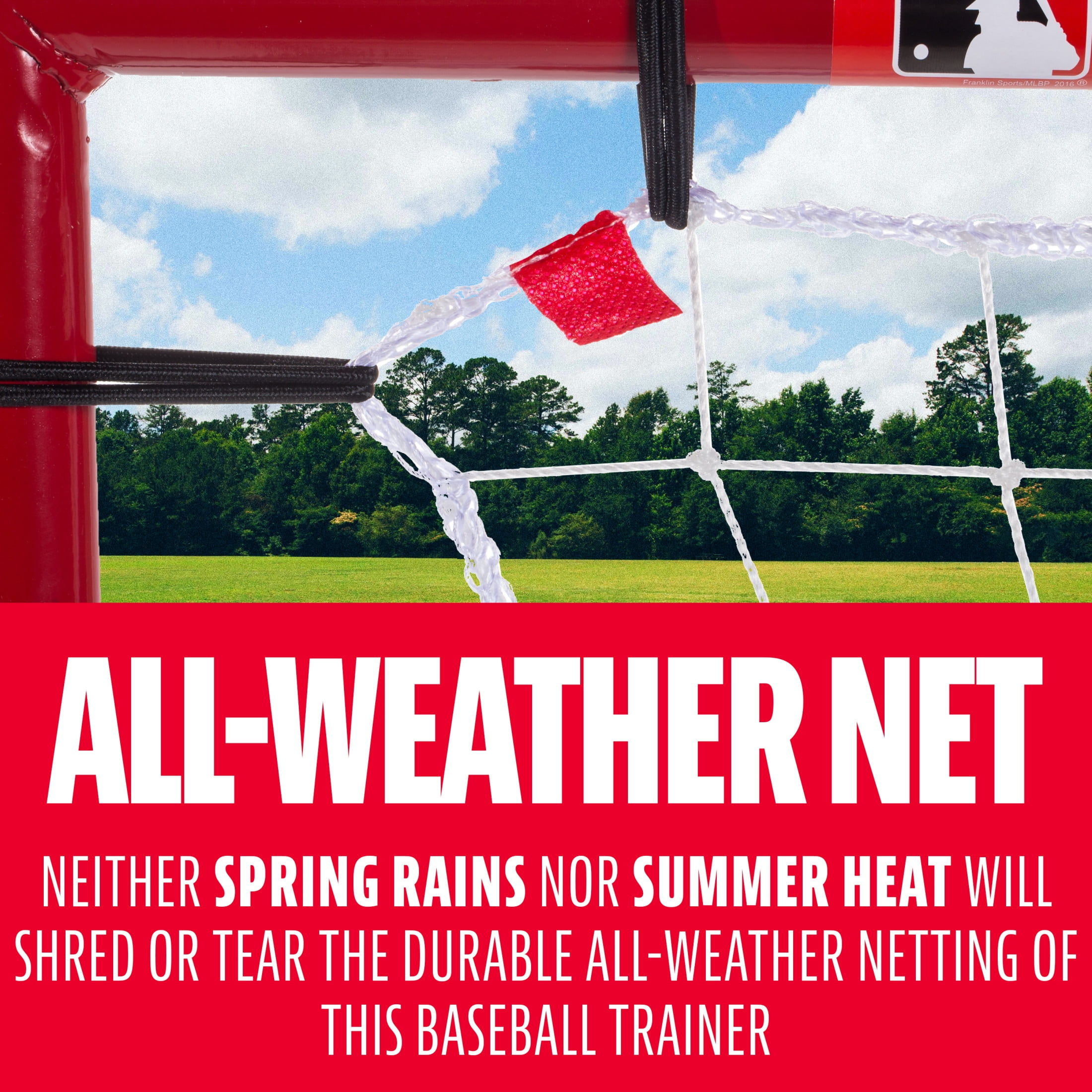 Franklin Sports MLB Baseball Rebounder + Pitchback Net - 68" x 44" - Image 3